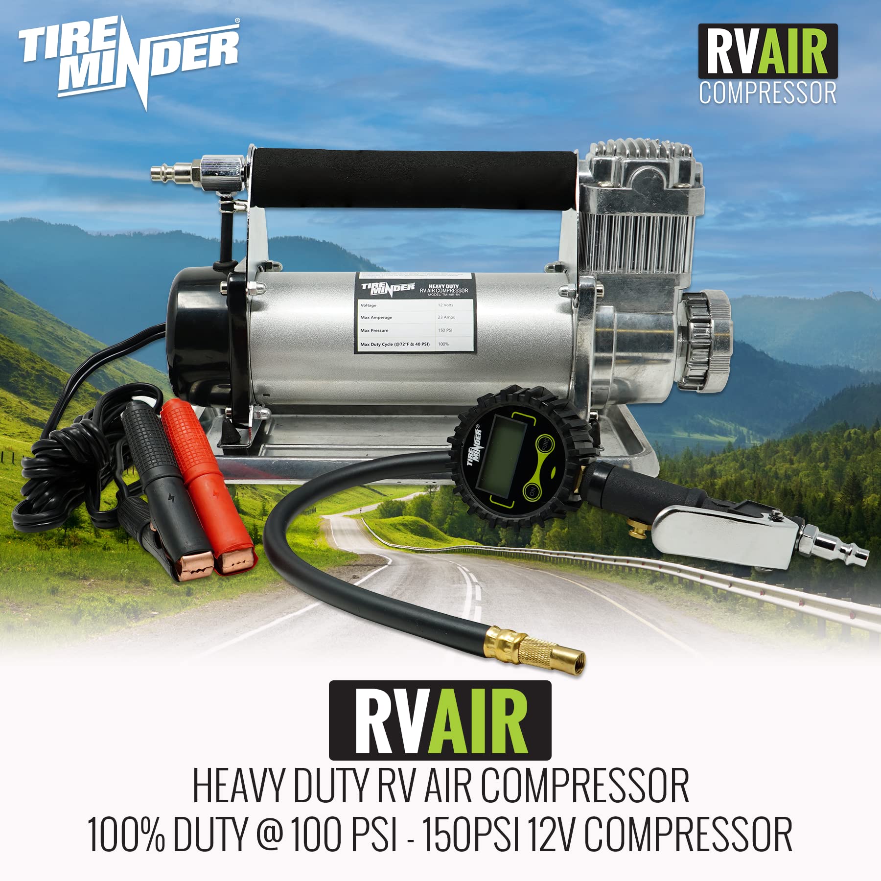 Silver TireMinder RV AIR Compressor