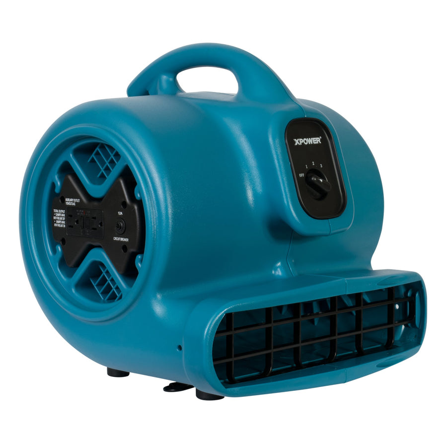 XPOWER 1/3 HP X-600A Pro 2400 CFM Centrifugal Air Mover, Carpet Dryer, Floor Fan, Blower, Daisy Chain, for Water Damage Restoration, Janitorial, Plumbing, Home Use