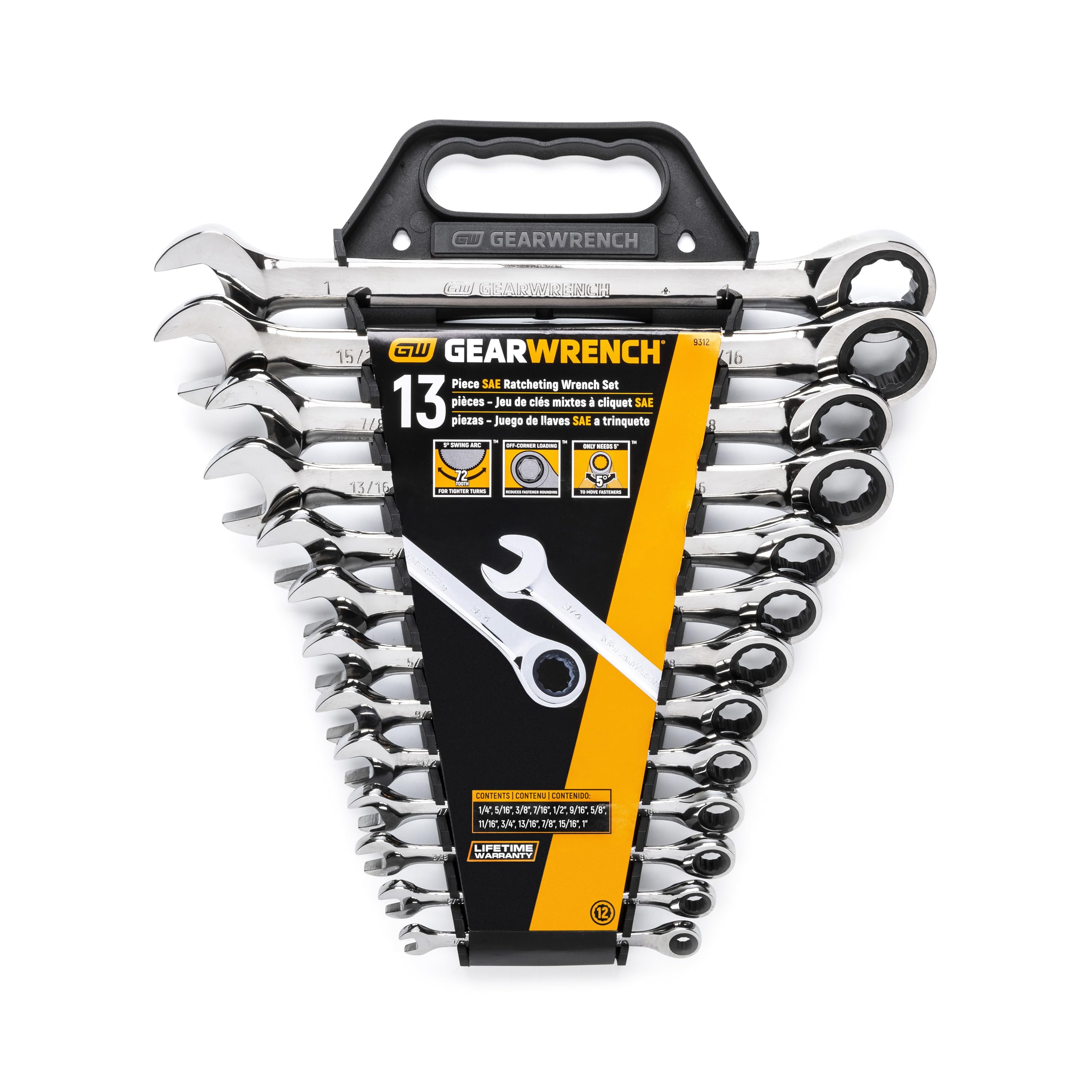 12 Point GEARWRENCH Ratcheting Combination Wrench Set 13 Piece SAE | 9312