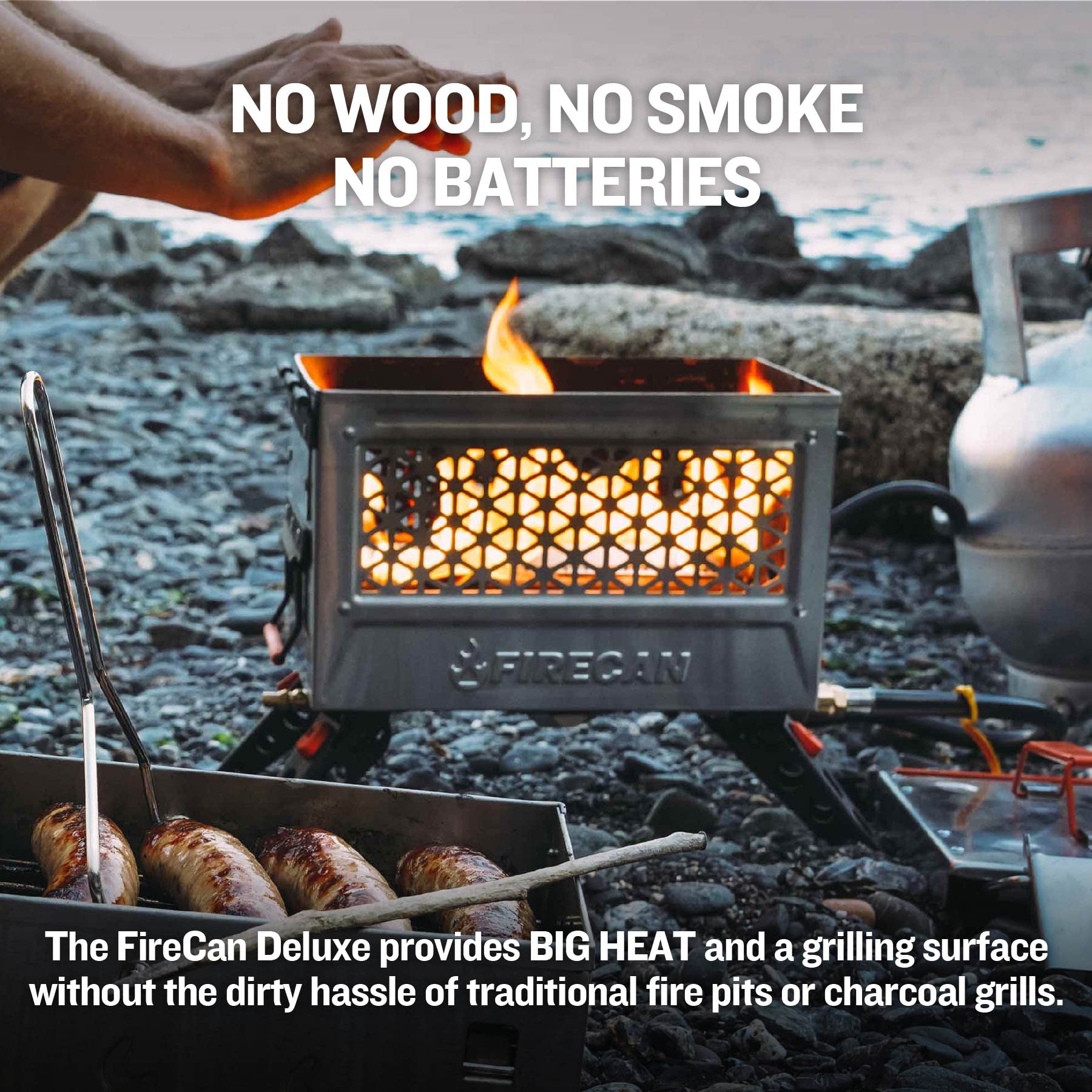 FireCan Deluxe Ignik Portable Propane Fire Pit and Grill