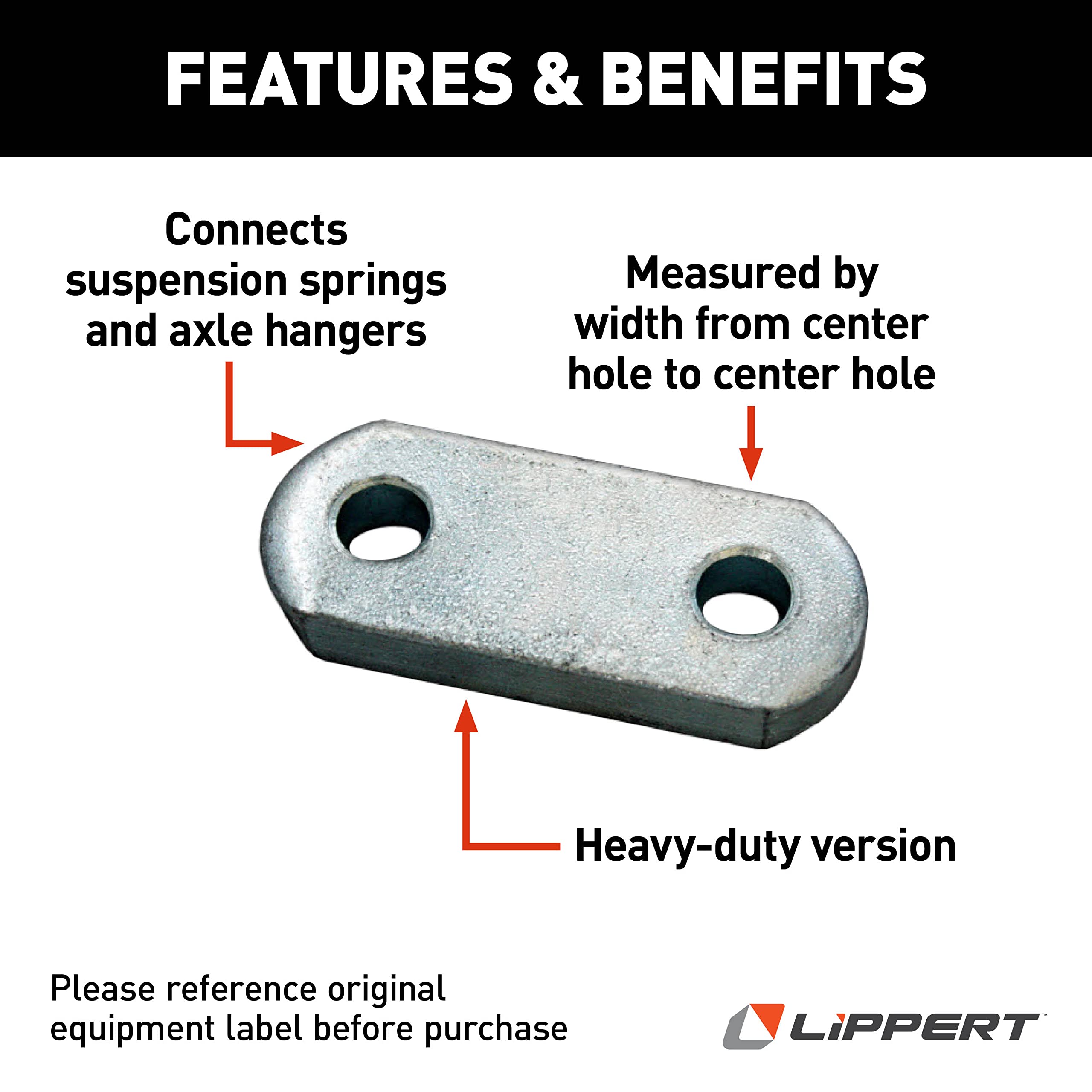 Heavy Duty Lippert 126172 Shackle Link, 2.25"