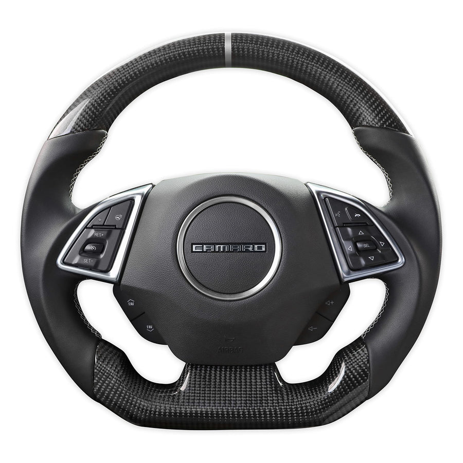 Carbon Fiber Drake Muscle Cars CA950-15 Steering Wheel with Leather Grips Heated