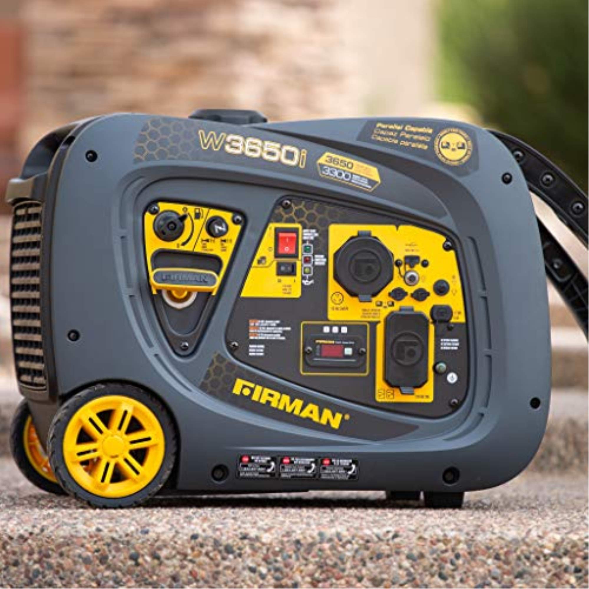 W03381 Firman Inverter 3650/3300W Recoil Start Gasoline Powered Parallel Ready Portable Generator