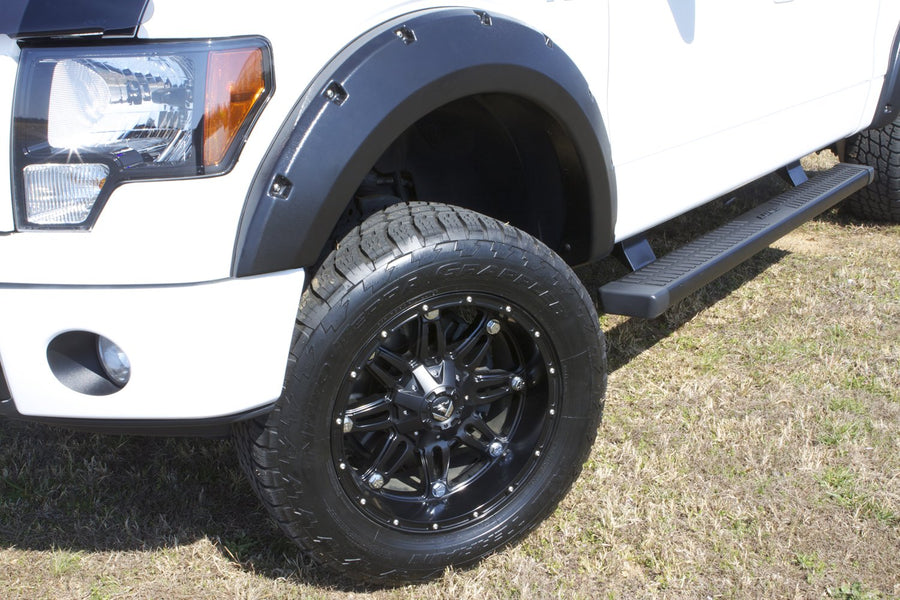 Lund RX-Rivet Style Textured Fender Flare, RealTruck RX111TA 2 Piece