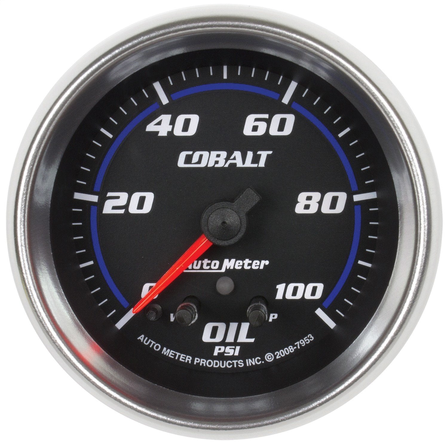 Auto Meter Cobalt 2-5/8" 0-100 PSI Full Sweep Electric Oil Pressure Gauge 7953
