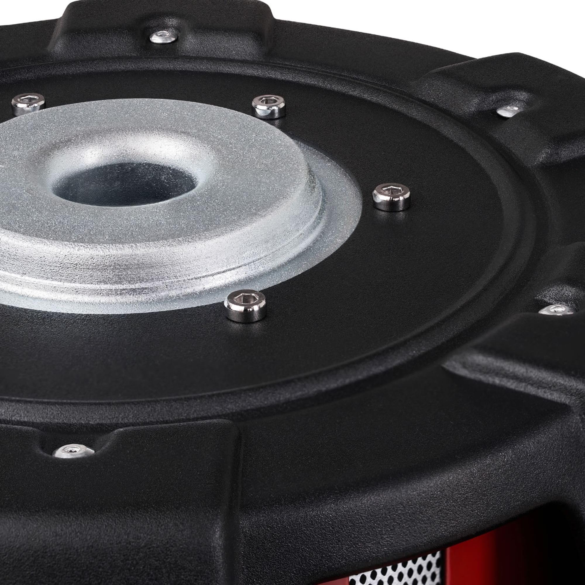 12" MB Quart Shallow Wall Mount Stereo Subwoofer, 600W Peak Power, High-Temperature Voice Coil, UV-Treated & Corrosion-Resistant Nickel Plated, Black