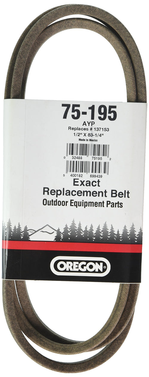 75-195 Oregon 1/2" by 83-1/2" Lawn Mower Belts