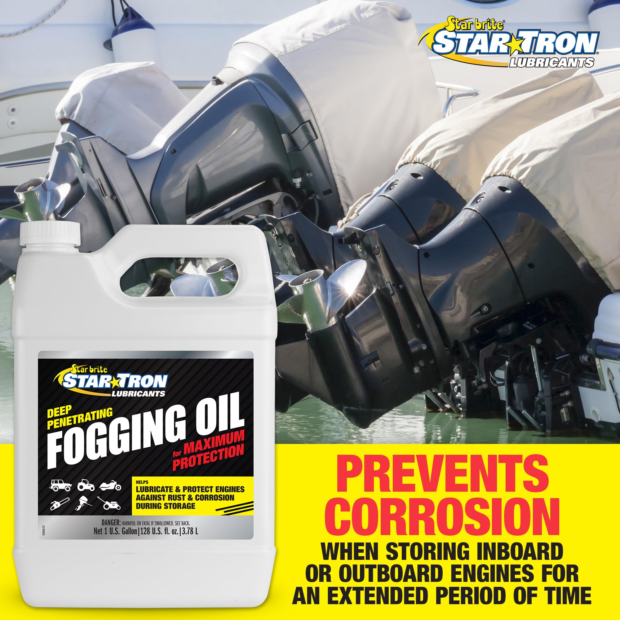 Deep Penetrating STAR BRITE Fogging Oil – Maximum Engine Protection from Rust & Corrosion - 128 OZ Gallon (084800)
