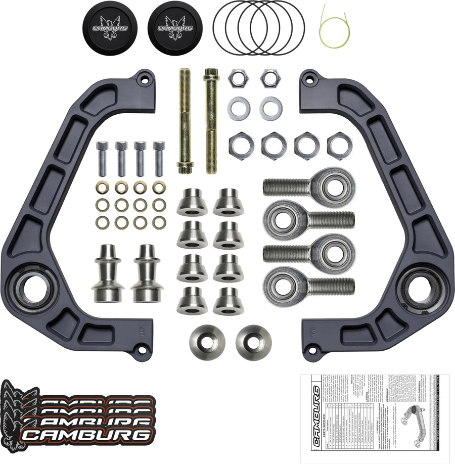 Camburg KINETIK Series Suspension Control Arm Kit CAM-110211-GRY: Gray, Compatible with 2021-2024 Ford F-150 (Excludes Raptor)