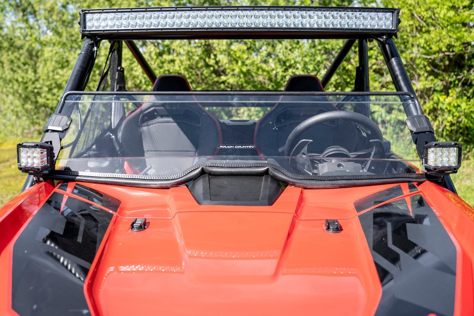 Rough Country Half Windshield Scratch Resistant for 19-22 Honda Talon- 98182021A