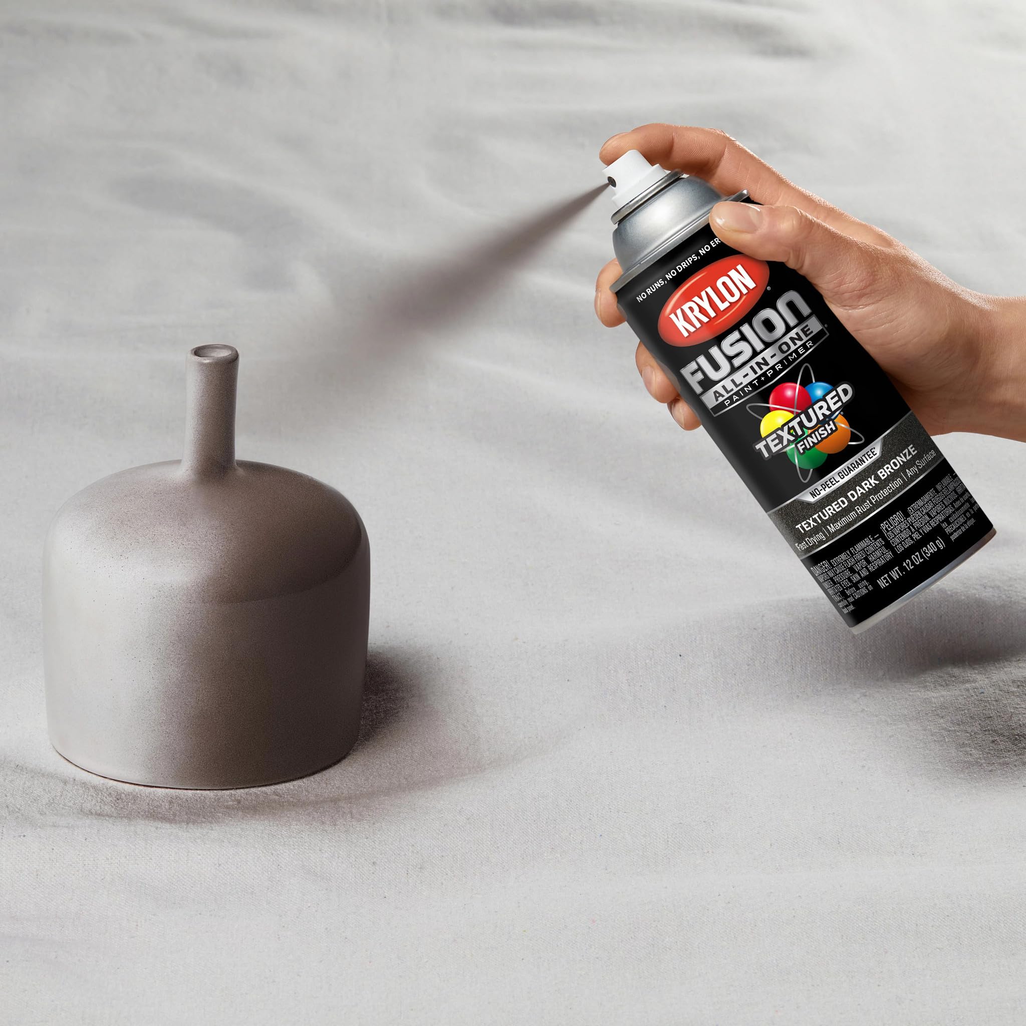 Krylon All-In-One Adhesive Spray Paint for Indoor/Outdoor Use, 12 oz, Dark Bronze