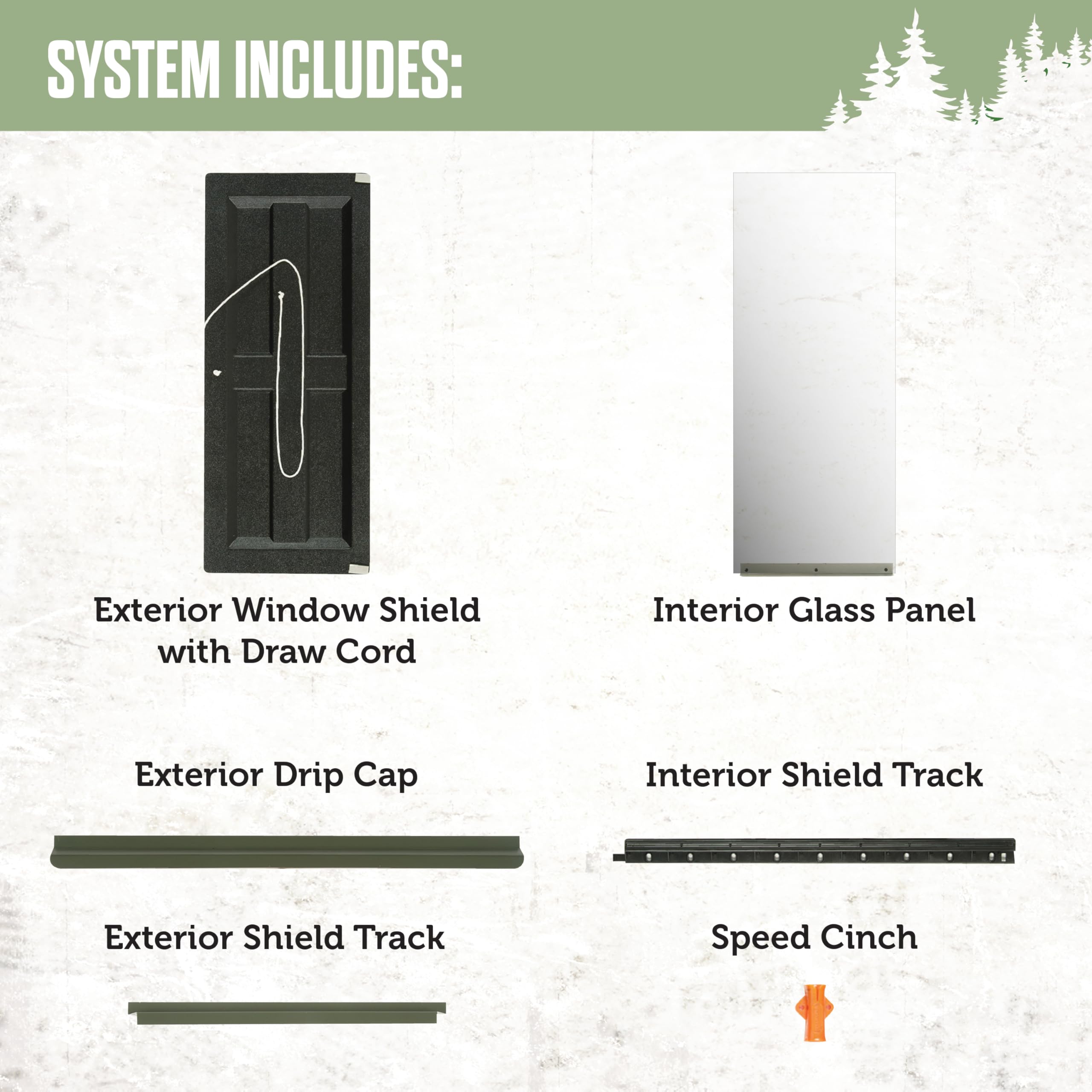 Shadow Hunter DIY Hunting Blind ShadowView Bow Window Kit, Includes Blackout and Scent Free Protection, 2-Pack