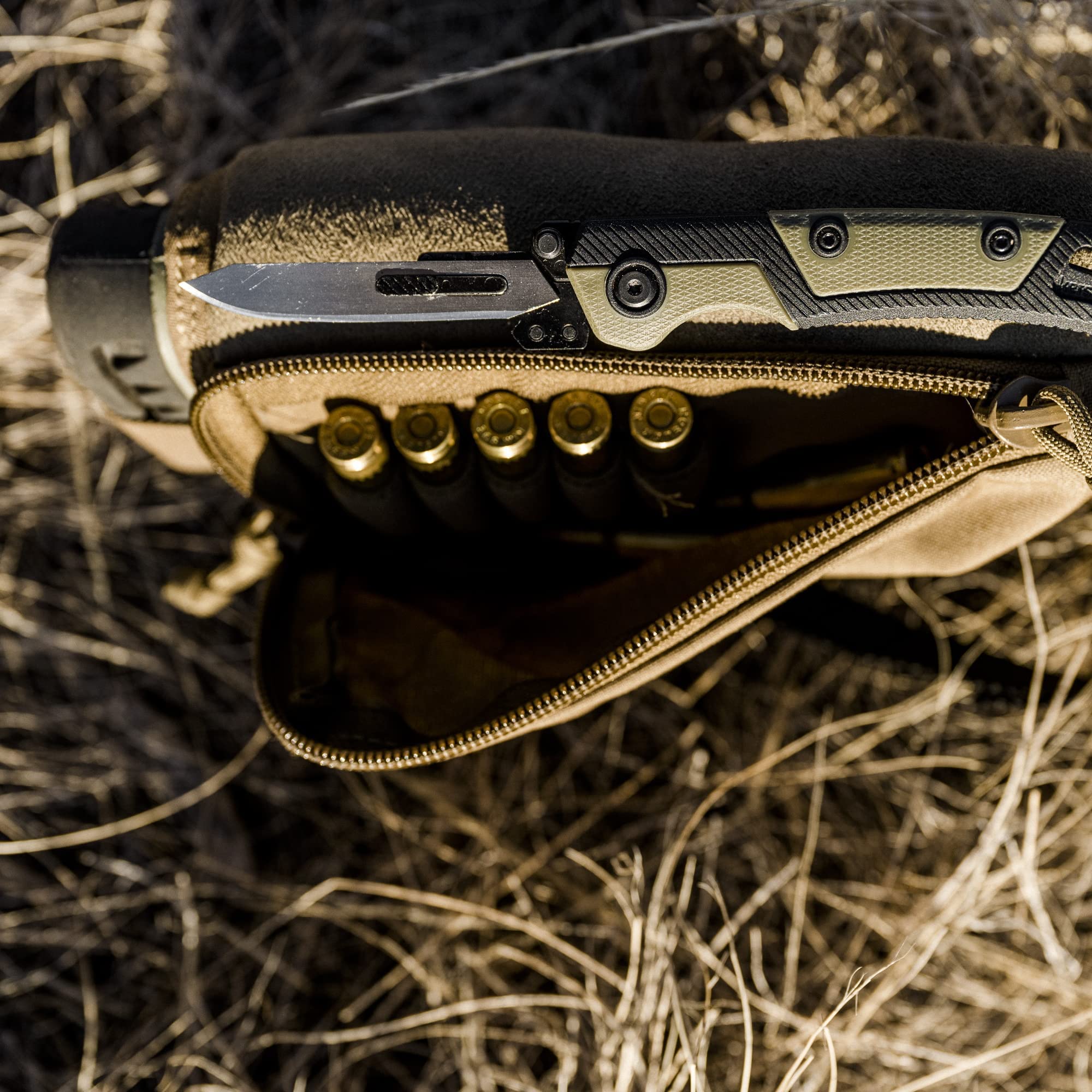 Kershaw RBK2 Lonerock, New Skinning and Caping Folding Knife, 2.8 inch Replaceable Surgical Blades, Includes Sheath and Extra Handle