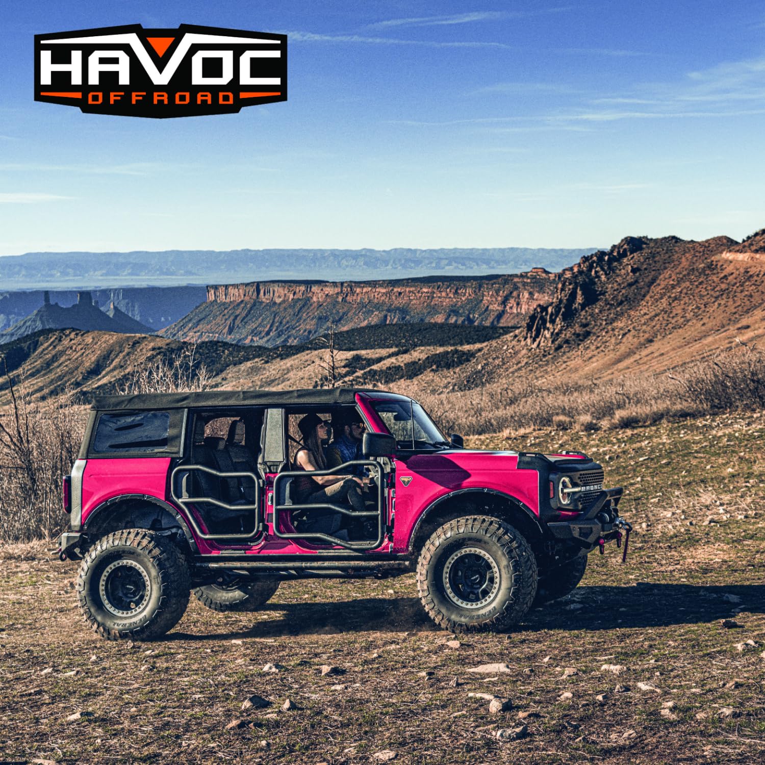TrailCrawler Steps HAVOC OFFROAD for Ford Bronco 2-Door | Corrosion Resistant, Steel, Black | HFB-06-001 | 2021-2025 Ford Bronco, 2-Door