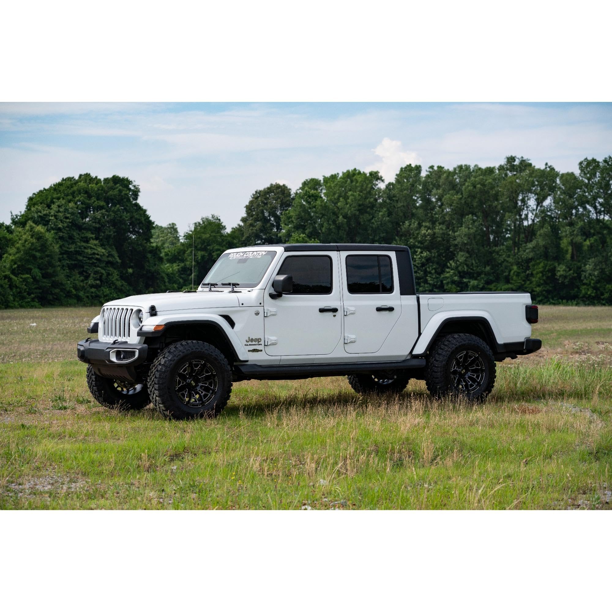 2.5 Inch Rough Country Leveling Kit with Pro-Grade V2 Monotube Shocks for Jeep Gladiator JT (2024-2025) - Fits Up to 35" Tires, Easy Bolt-on Install