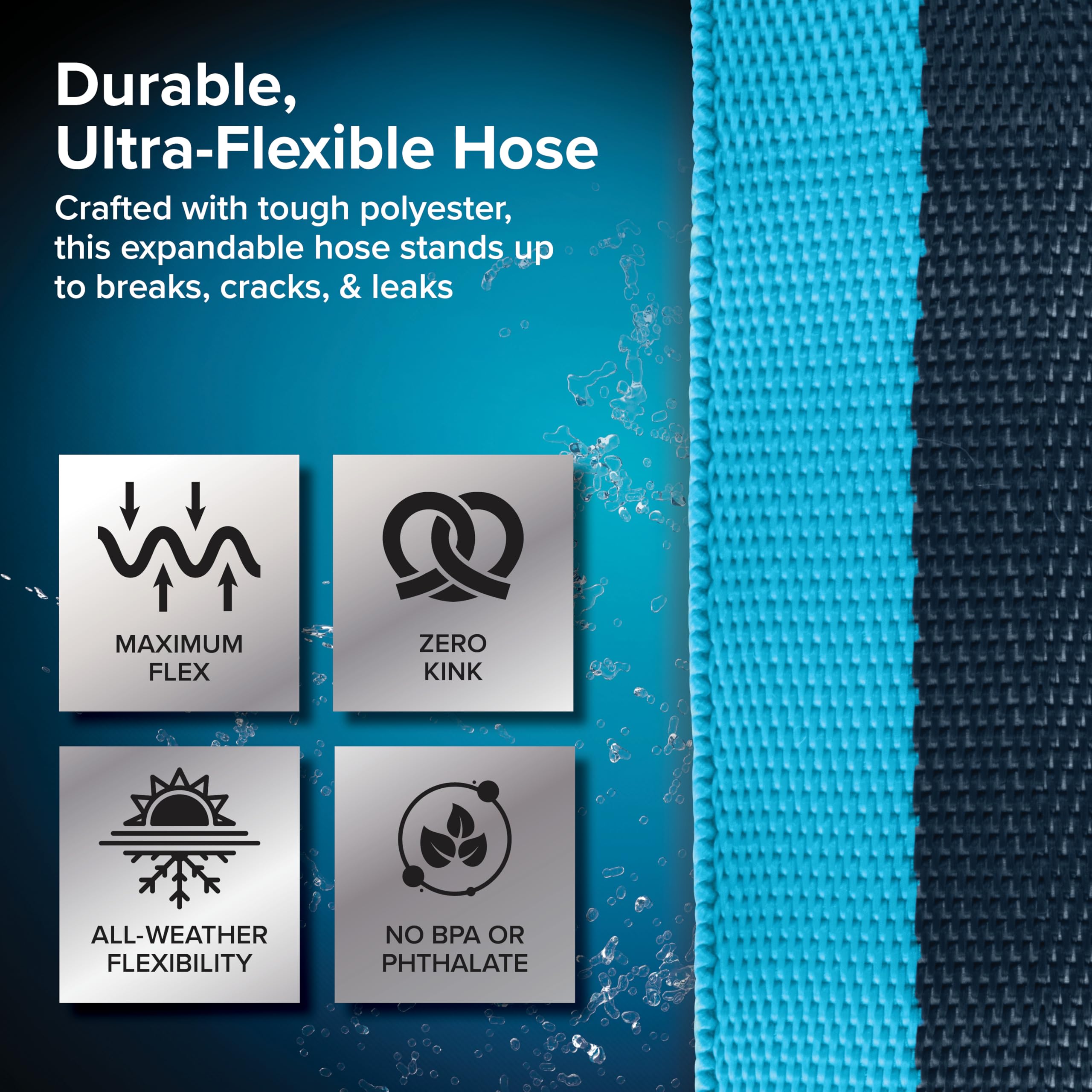 EvoFlex2 Camco 25-ft Drinking Water Hose - RV Drinking Water Hose Reinforced with Fabric & Ultra Lightweight - Contains No Lead, No BPA & No Phthalate - Abrasion Resistant (22577)