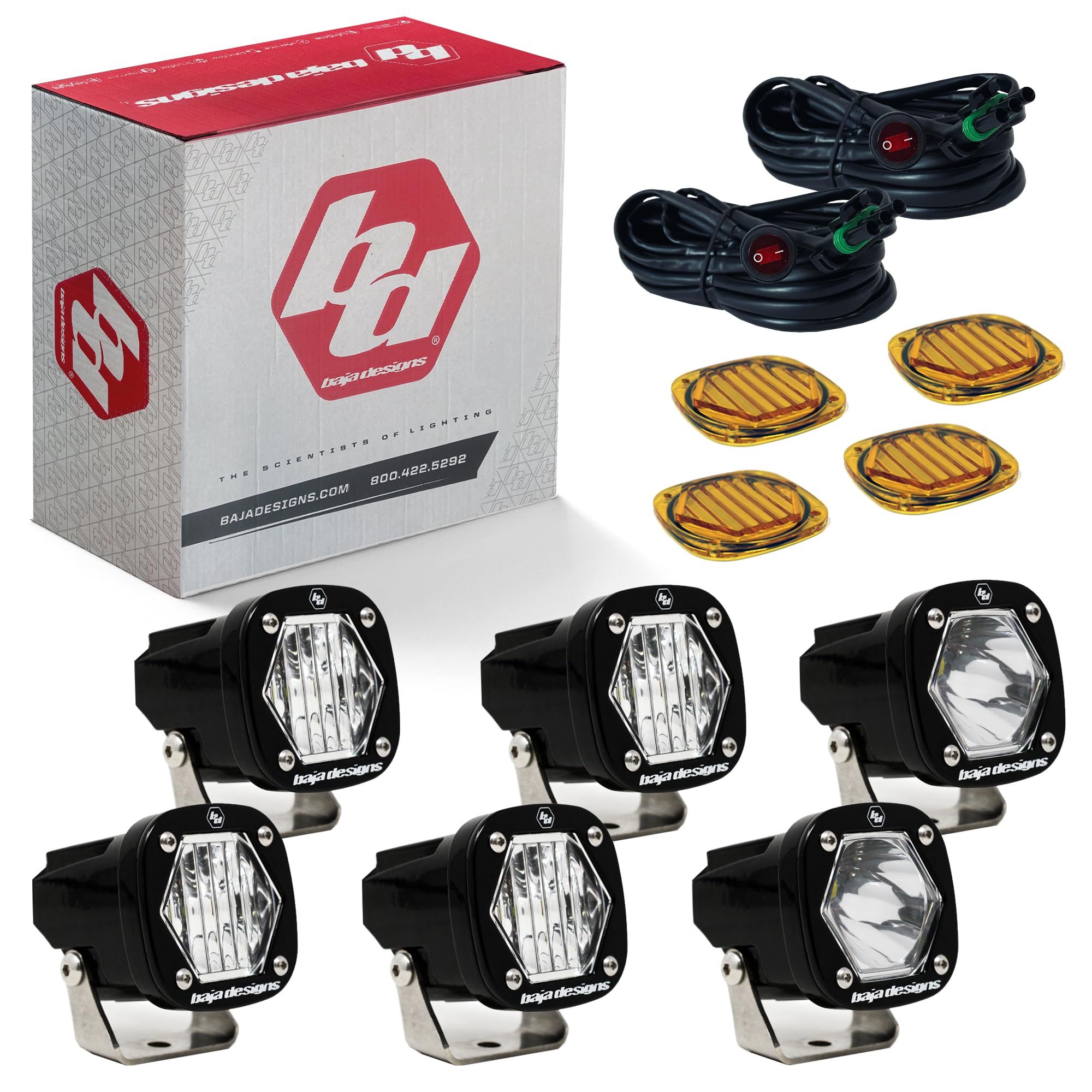 Baja Designs LED Vent Light Kit S1 for Toyota Tundra 2022+ Truck - Includes 6 LED Lights, Wiring Harness