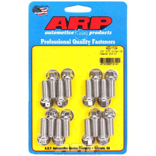 ARP 3/8 x .875 drilled SS header bolt kit 400-1104