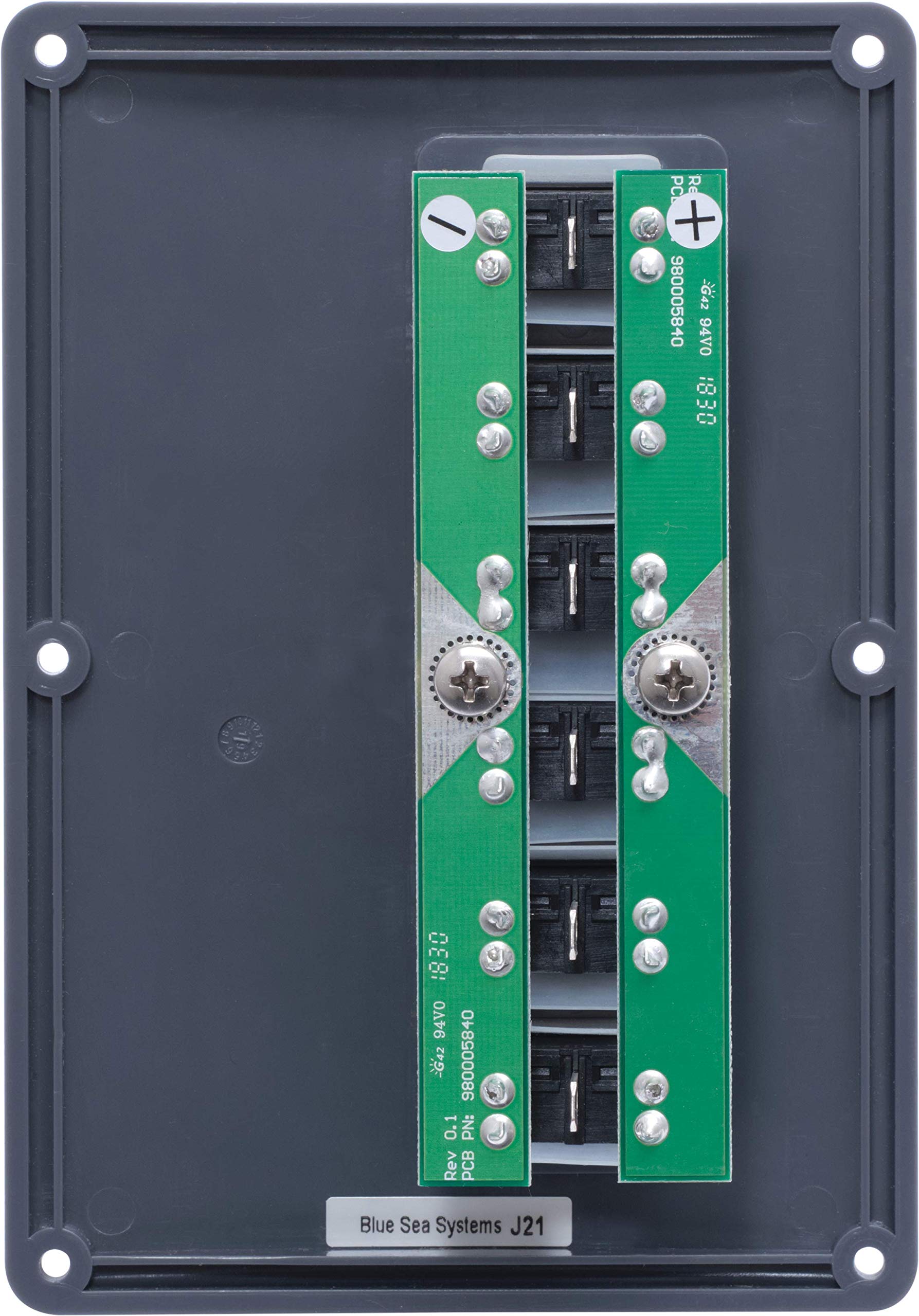 Water-Resistant Circuit Breaker Switch Panel Blue Sea Systems, Gray, 6 Positions