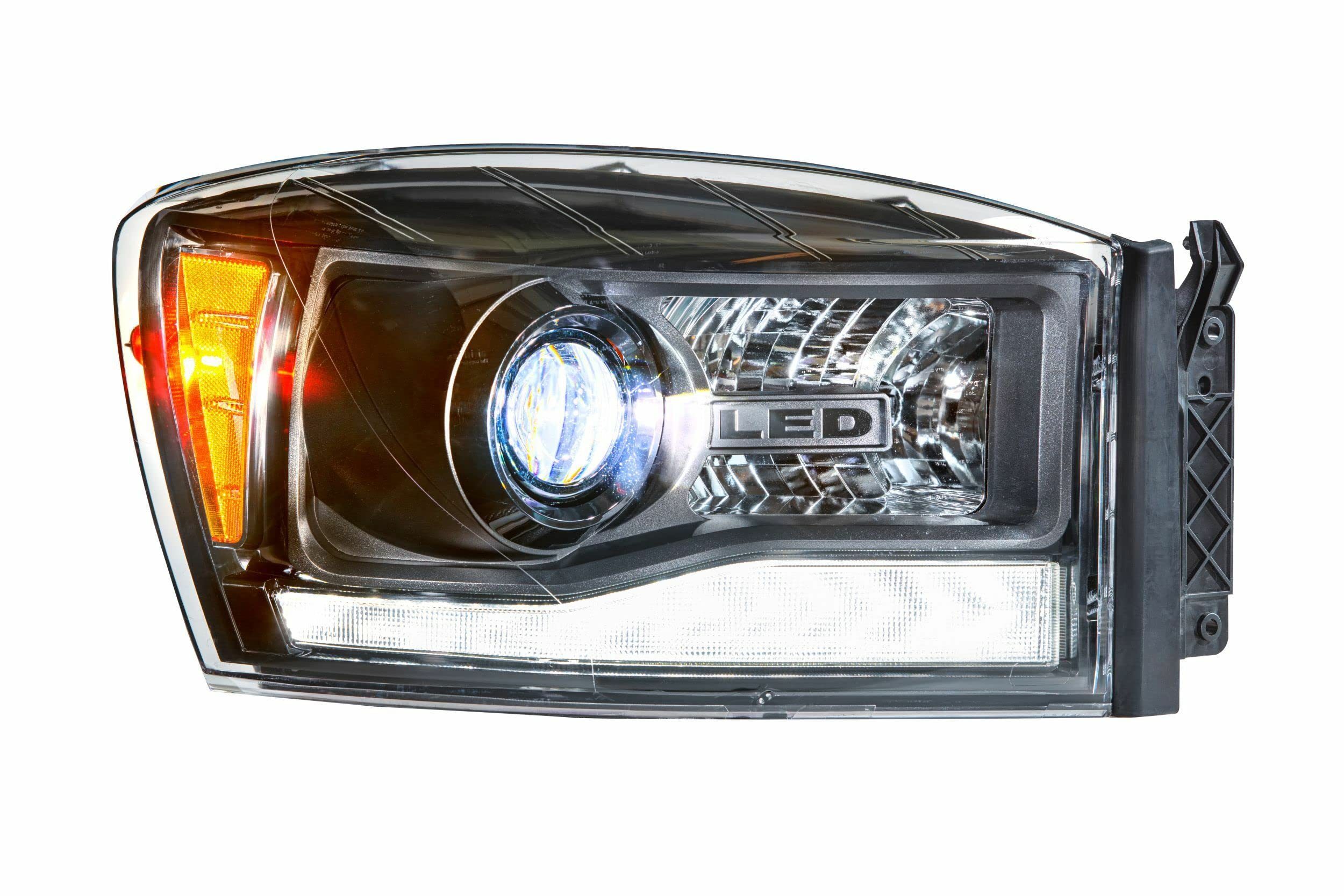 Dodge Ram XB Hybrid LED Headlights: (06-08) (Pair/ASM) Morimoto LF558