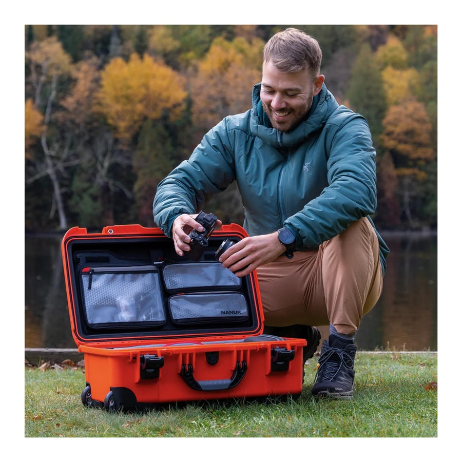 Pro Photo Kit NANUK 935 – Waterproof Travel Camera Hard Case with Padded Dividers and Wheels, 22” x 14” x 9” - Dustproof and Impact Resistant, Airline Carry-On Approved – Red