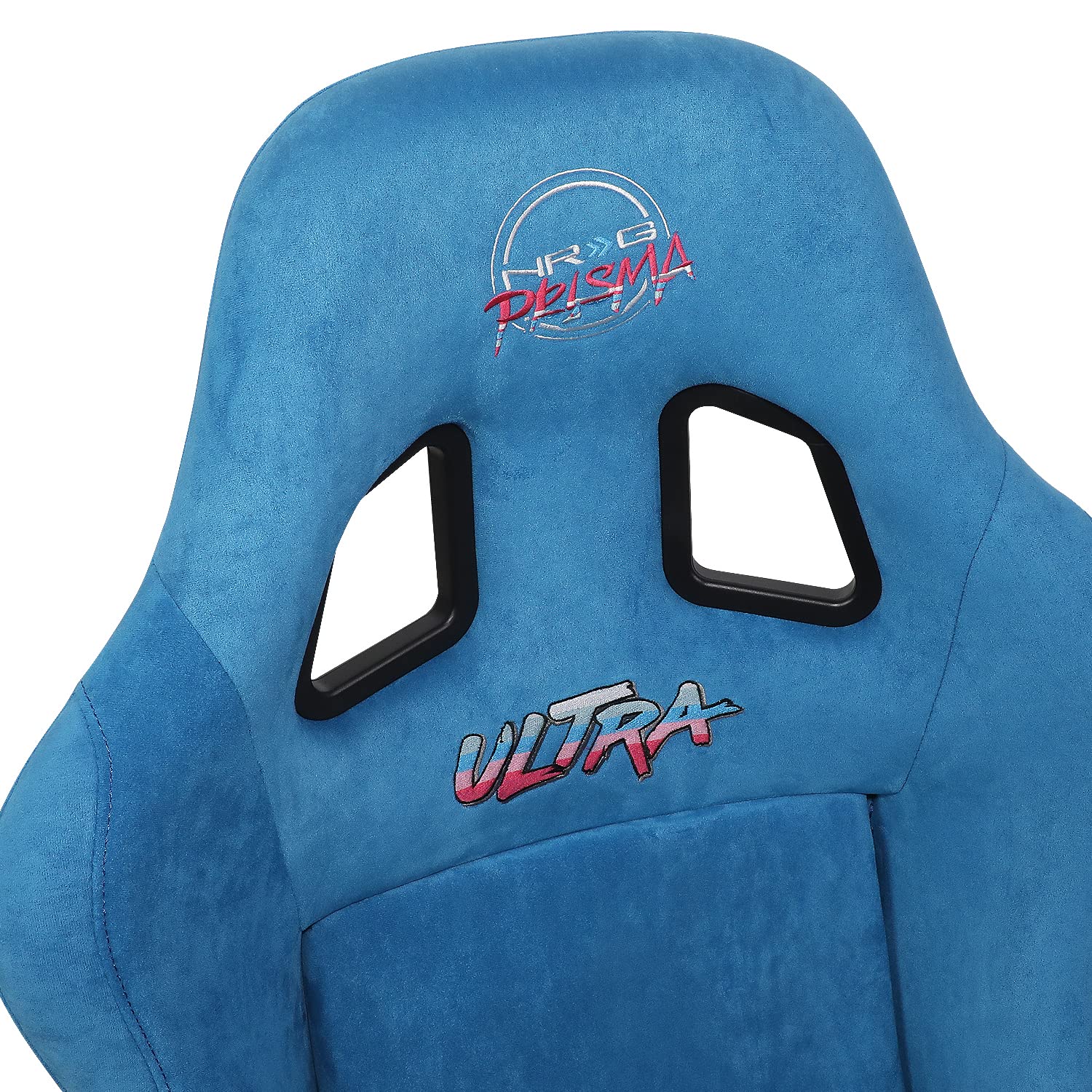 NRG Innovations Universal Prisma Ultra NRG-FRP-303BL-ULTRA Fixed Back Bucket Racing Seat for 6-Point Harnesses,Size M,Blue/Gold Glitter,22" W X 34" H X 21" D