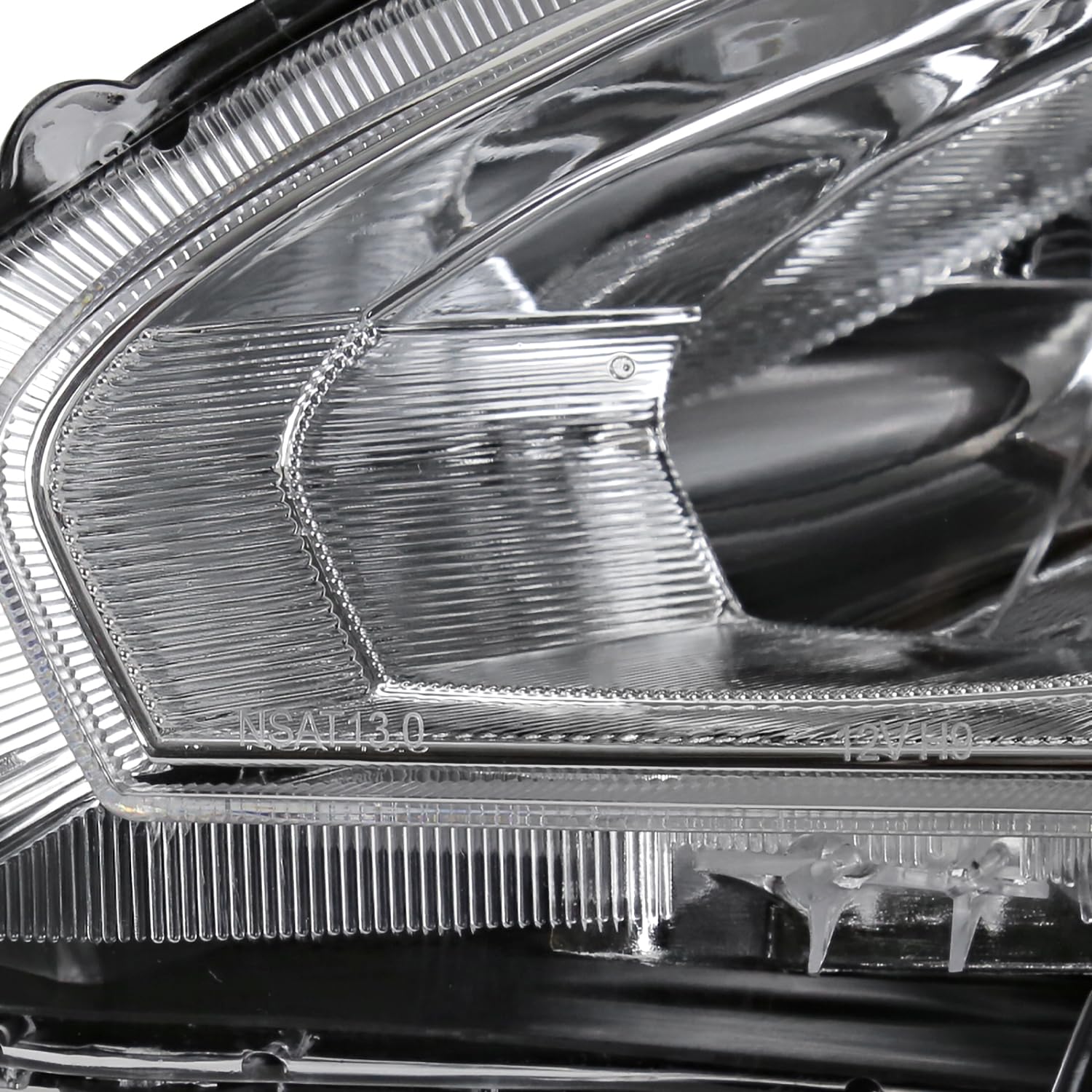 Left Driver Side SPEC-D TUNING Chrome Projector Headlight Compatible with 2013-2015 Nissan Altima Sedan, Headlamp Assembly