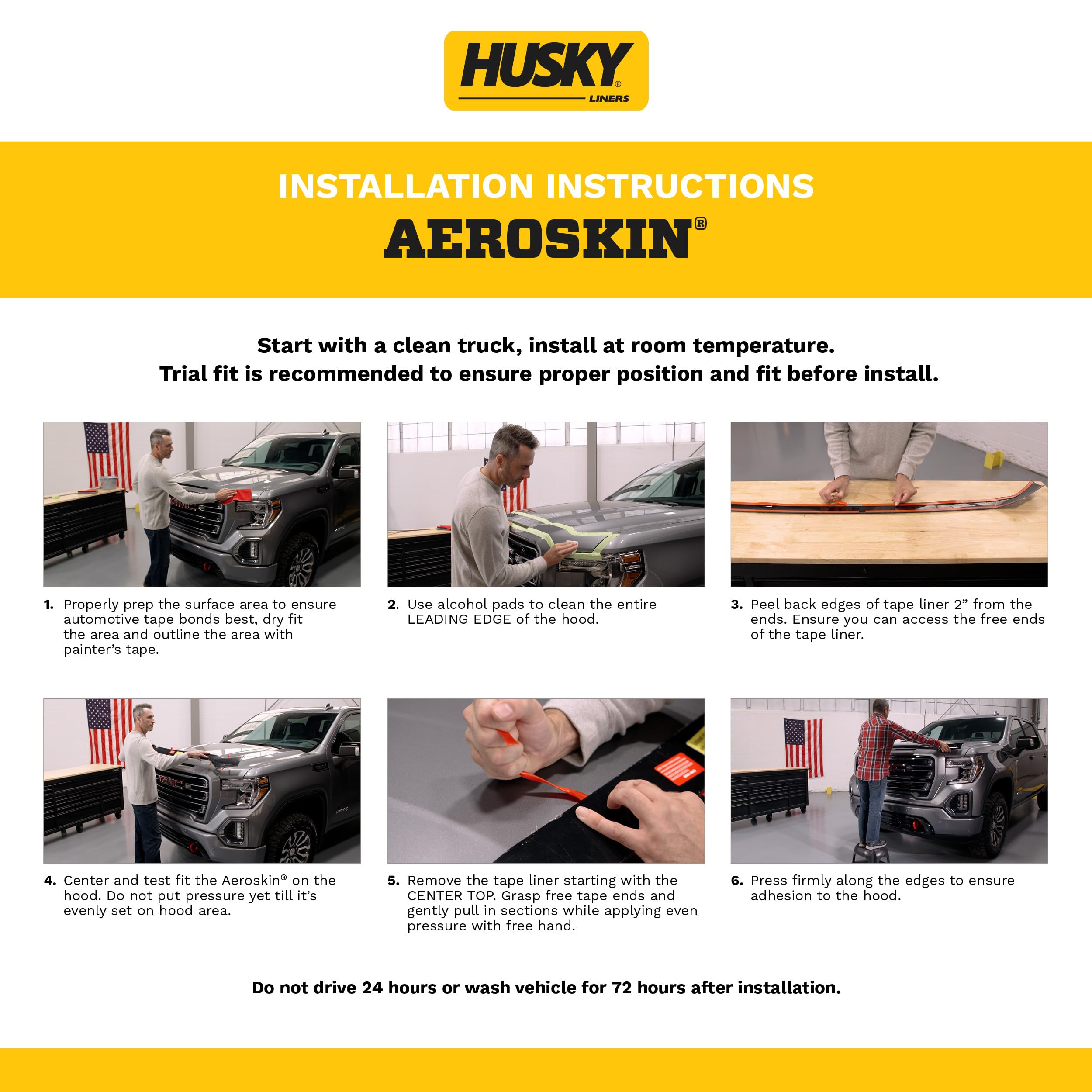 Aeroskin Hood Protector Husky Liners | Fits 2025 - 2026 Buick Enclave | Low Profile Deflector / Bug Shield - 1 pc., Smoke | 2842221