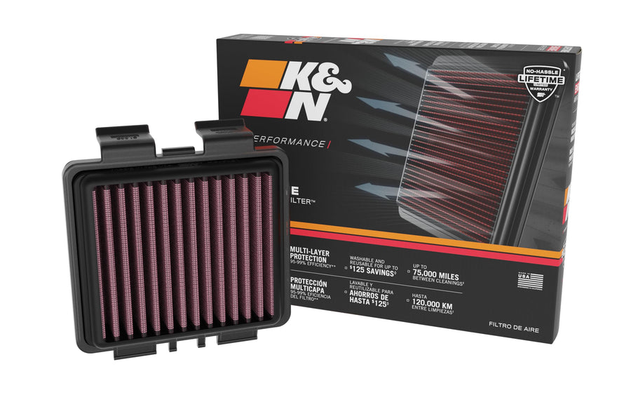 High-Flow K&N Original Lifetime Engine Air Filter: Increase Power & Acceleration, Washable, Premium, Replacement Air Filter: Compatible with 2021-2024 Honda: CRF300L, ABS, Rally, Rally ABS, HA-3021