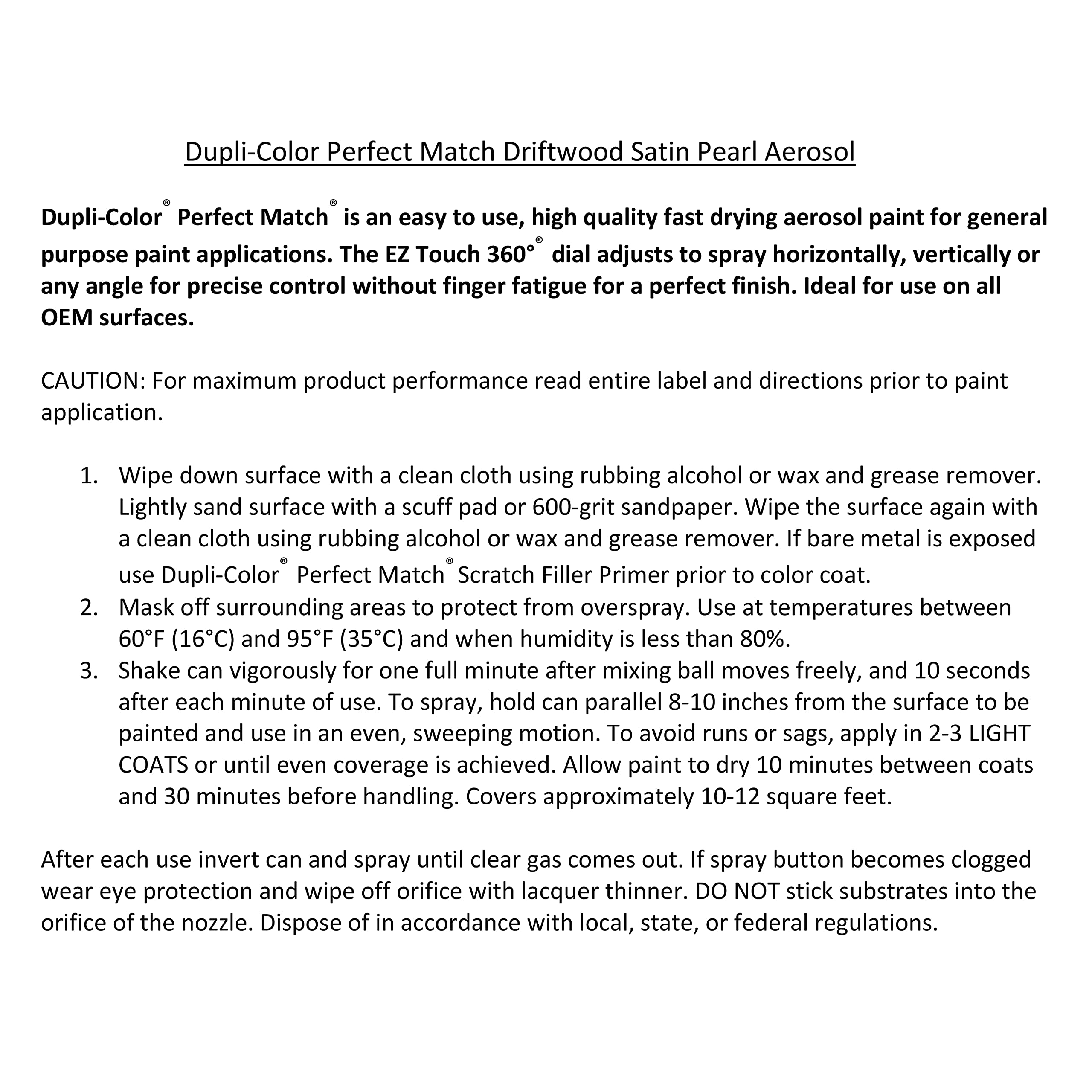 Chrysler Driftwood Satin Metallic Dupli-Color EBCC04027 Perfect Match Automotive Spray Paint – PFA/MFA/PFK/RFK – 8 oz. Aerosol Can