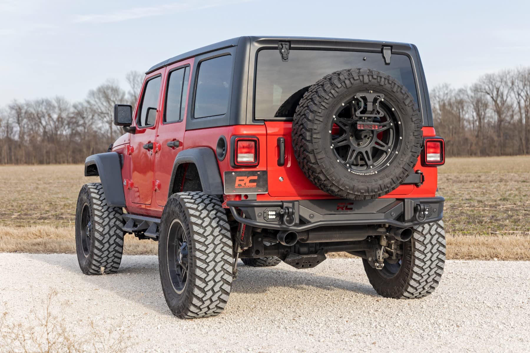 Rough Country Rear Tubular Bumper for Jeep Wrangler JL/Wrangler Unlimited (2018-2024)
