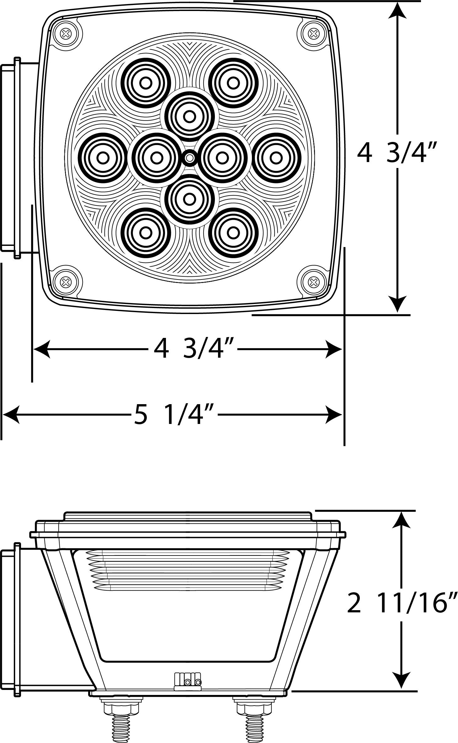 Optronics LED Combination Tail Light Kit TLL90RK, Red