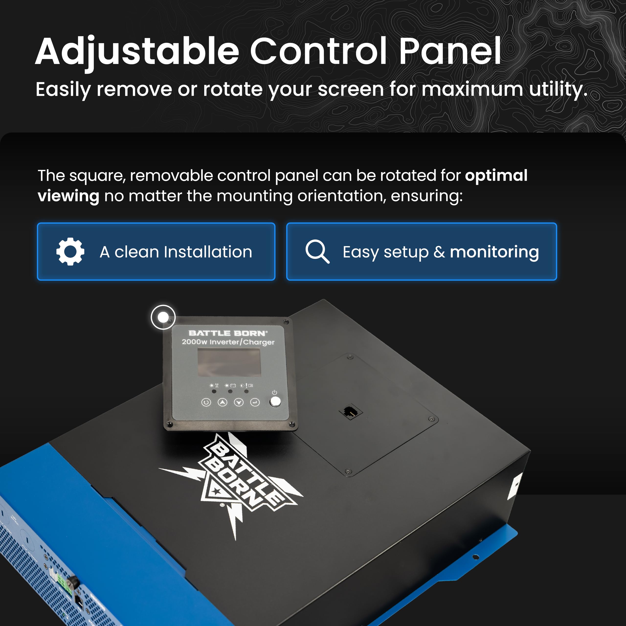 2000W Battle Born Inverter/Charger - Pure Sine Wave AC Power with High Surge Capability - Built for RV, Marine, Solar, & Off-Grid Power Systems