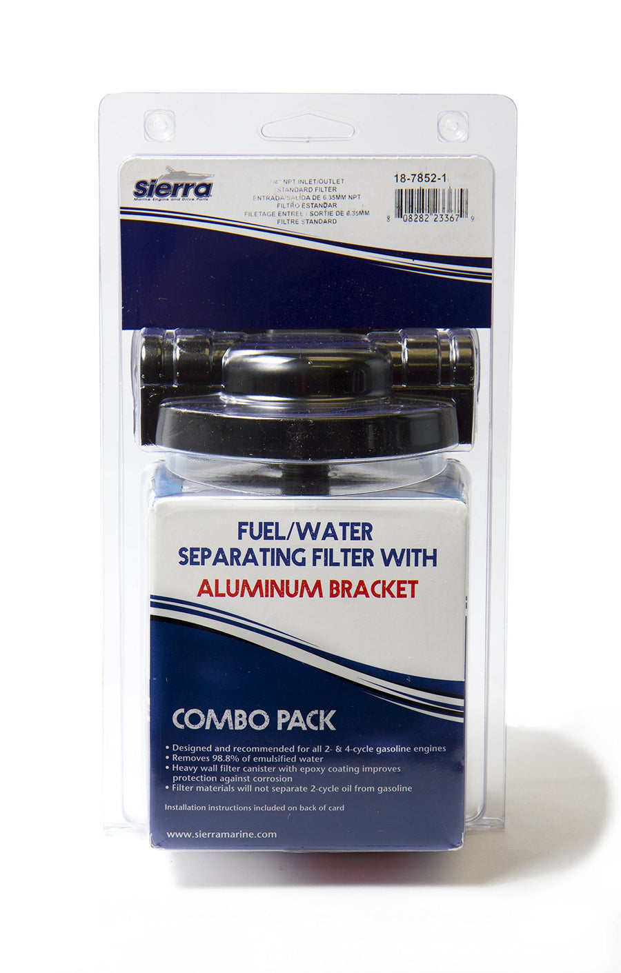 18-7852-1 Sierra International Fuel Water Separator Kit, White, Medium