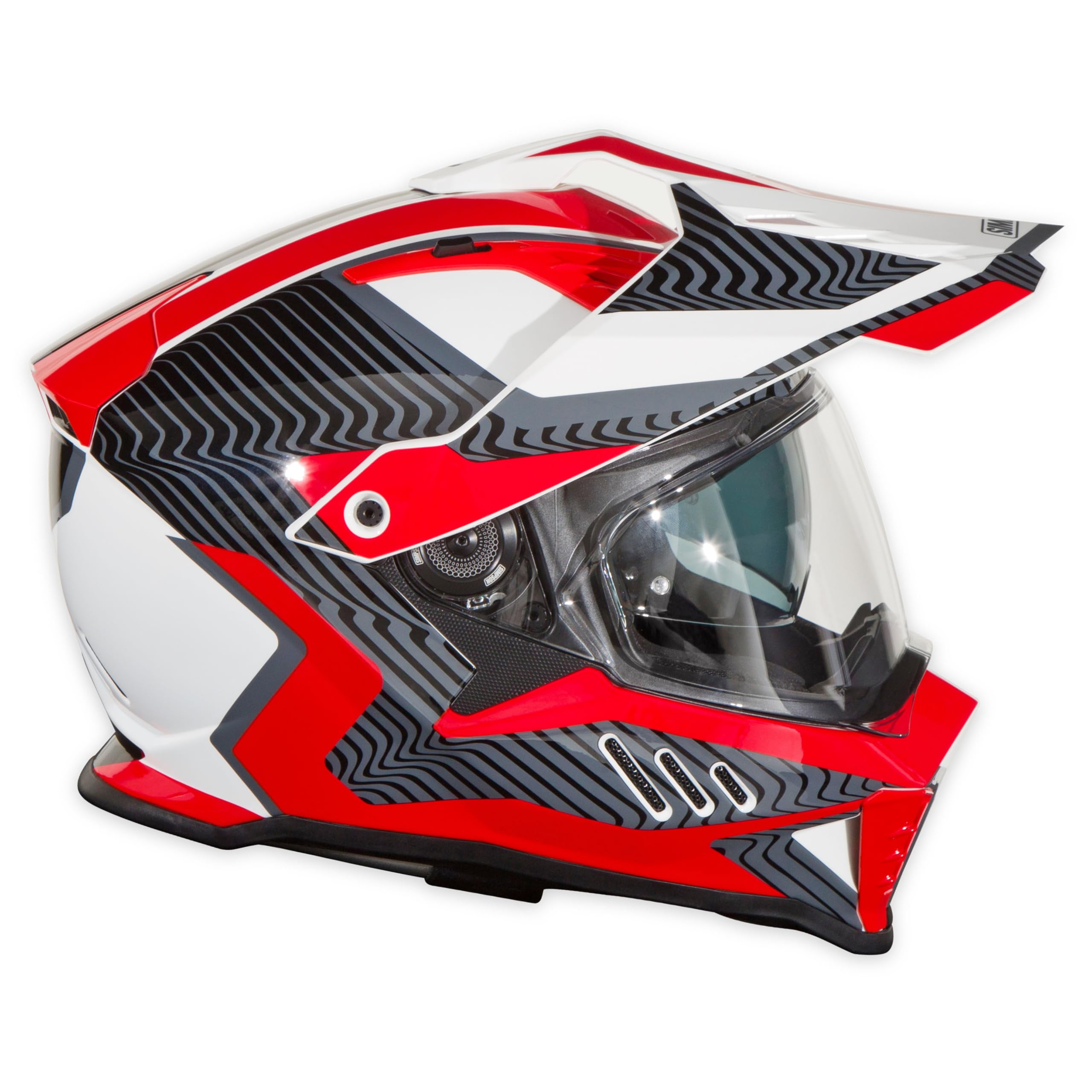 Mojave Red Simpson Xcursion Bandit Motorcycle Helmet - XL | Off Road Dirt Bike UTV Motocross ATV | Full Face | Removable Peak | Clear Pinlock Anti-Fog Visor Shield | DOT ECE Certified (XBMWRGXL)