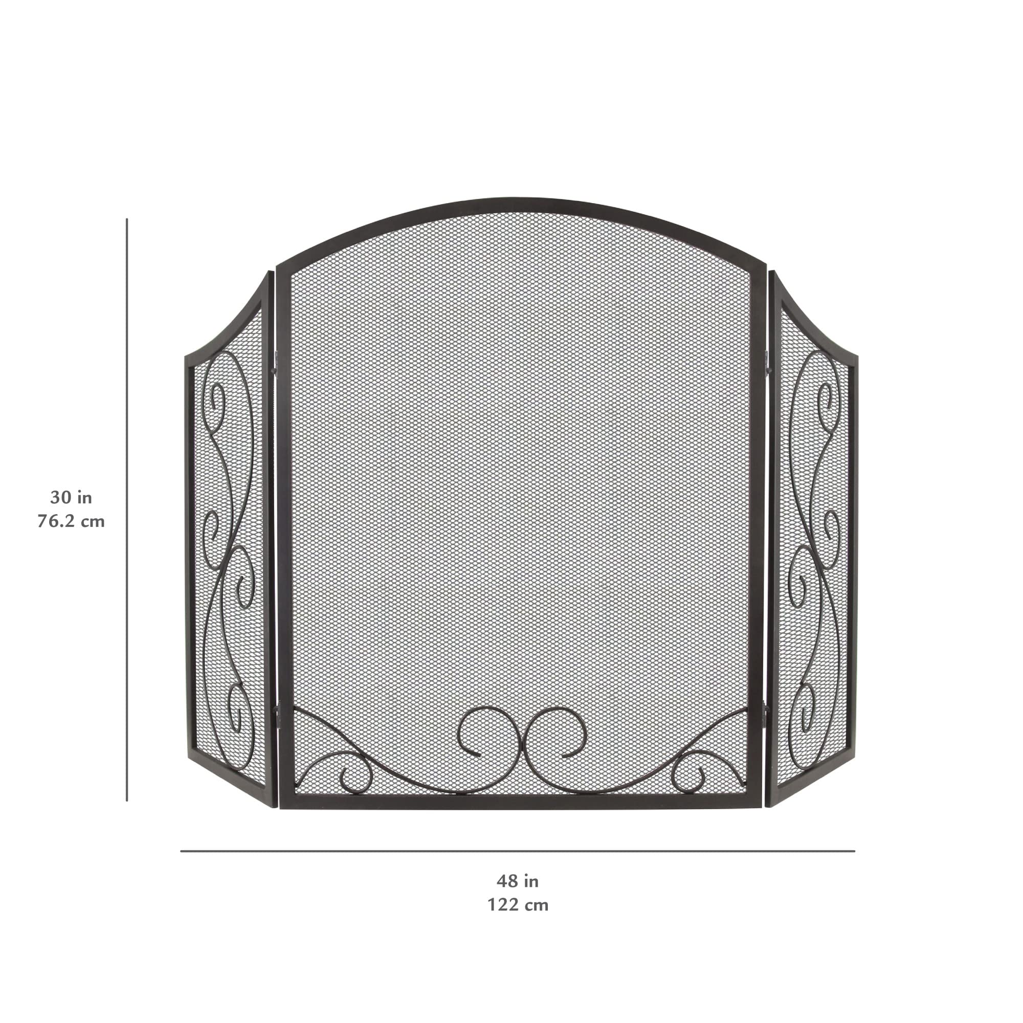 Scroll Iris Fireplace Screen