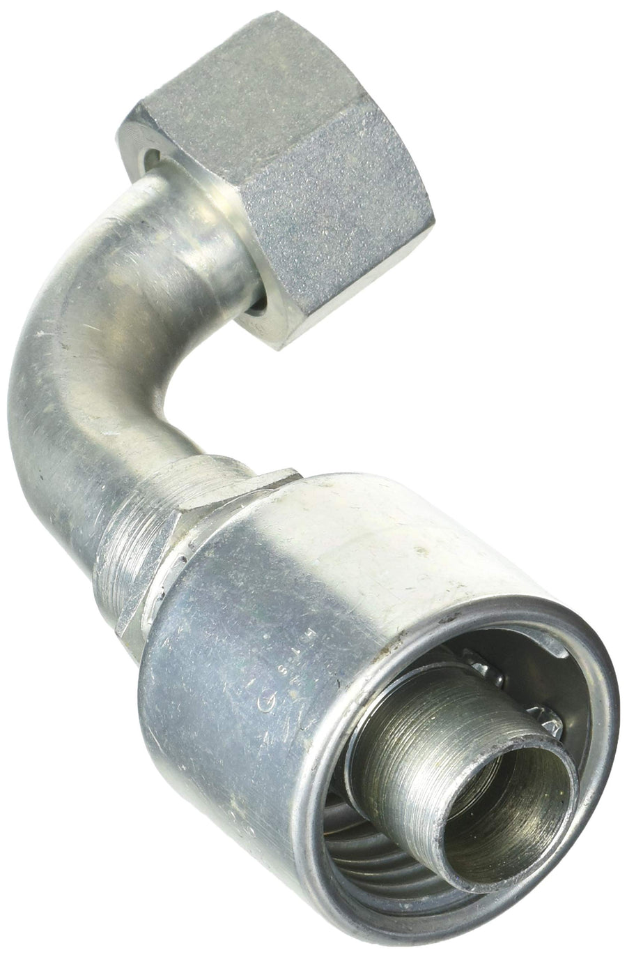 Gates Female G25239-1616 O-Ring Flat-Face Swivel - 90 Bent Tube (MegaCrimp)