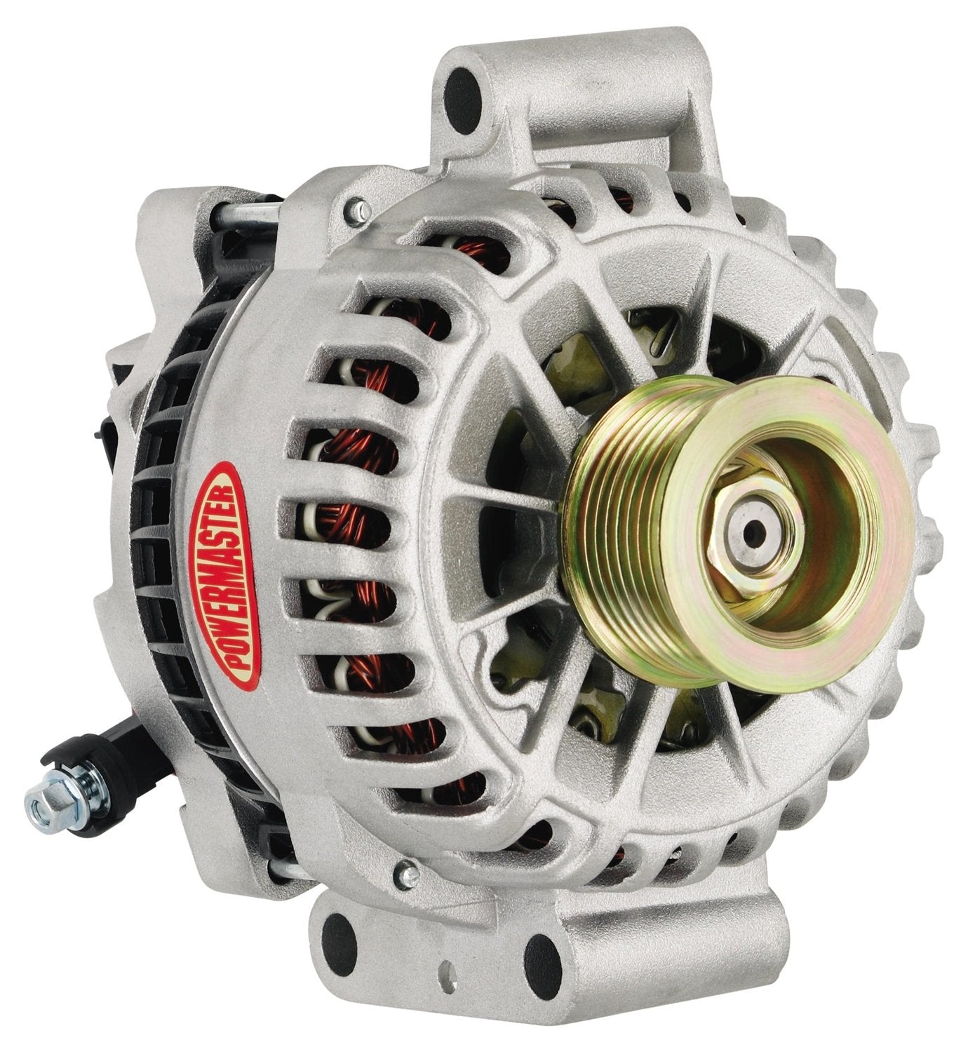 Alt Ford Powermaster 6G Natural 200A 6 grv Pulley Large Frame Trans MTG PCM Controlled LI-SIG-A VR