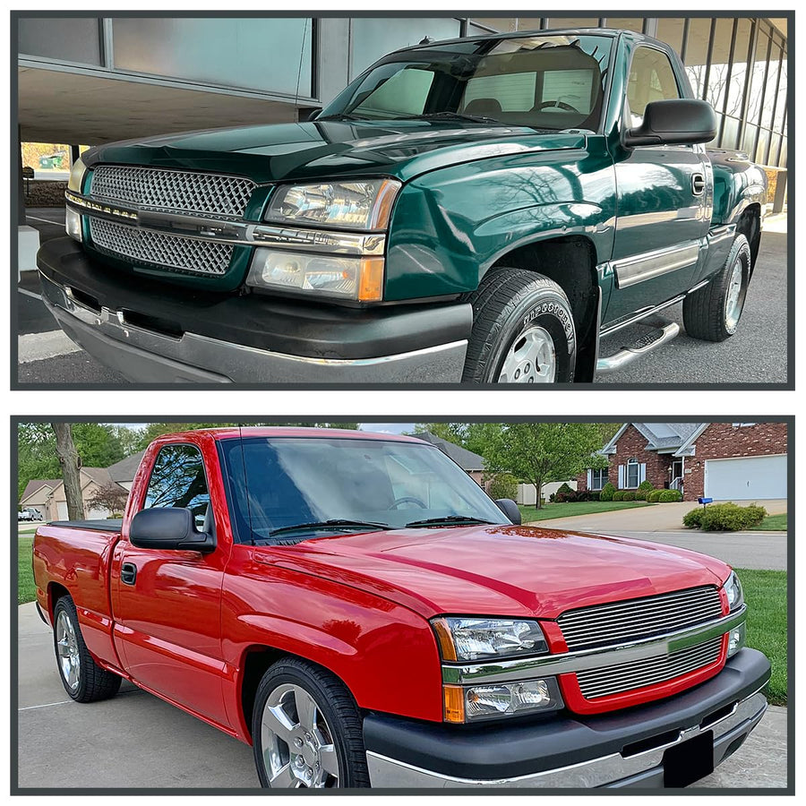 Power Heated Side Mirrors Spec-D Tuning Compatible with 2003-2006 Chevy Silverado, Left+Right Pair