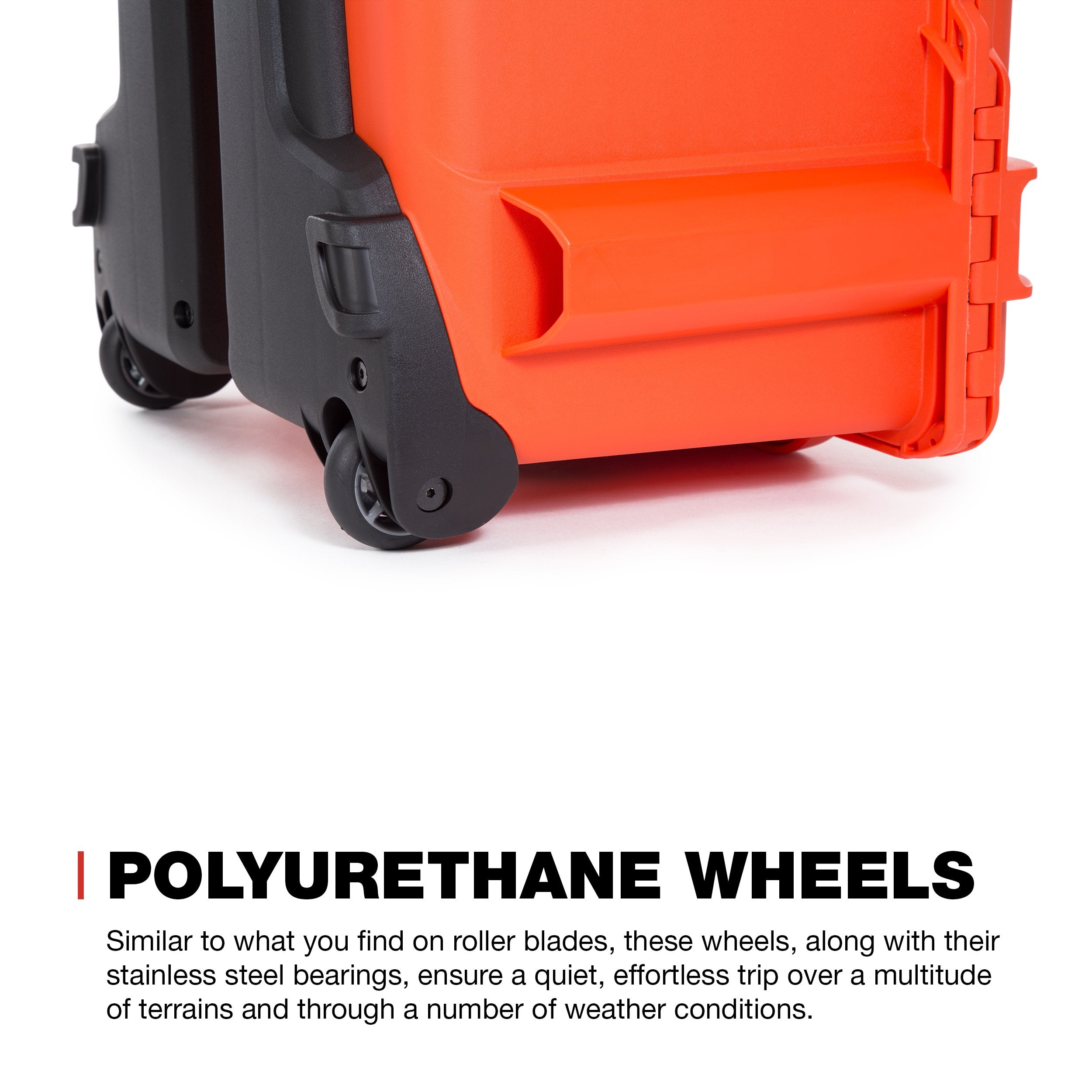 NANUK 960 Wheeled Series Lightweight NK-7 Resin Waterproof Protective Rolling Case, Orange