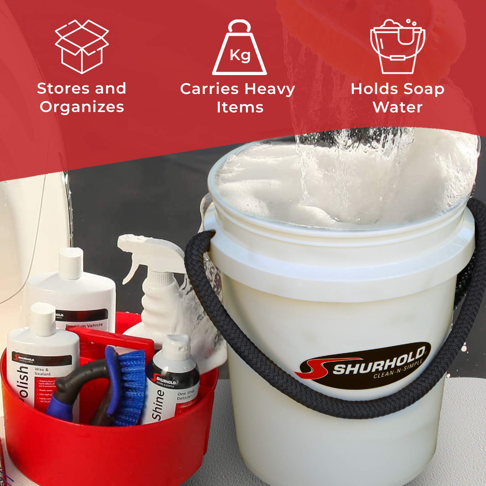 5 gallon Shurhold white bucket
