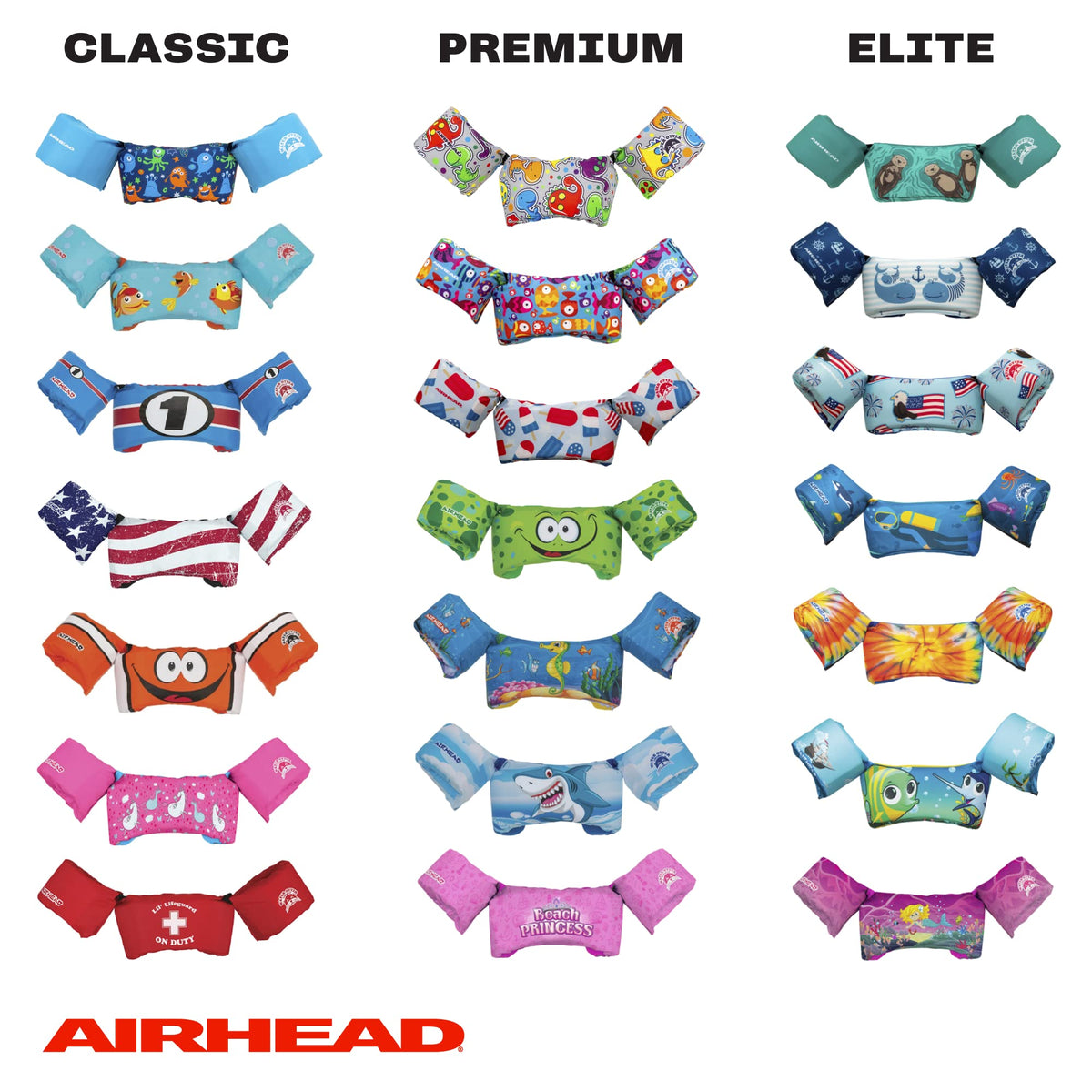 Airhead Child Water Otter Life Vest and Swim Aid, Tie Dye, Elite