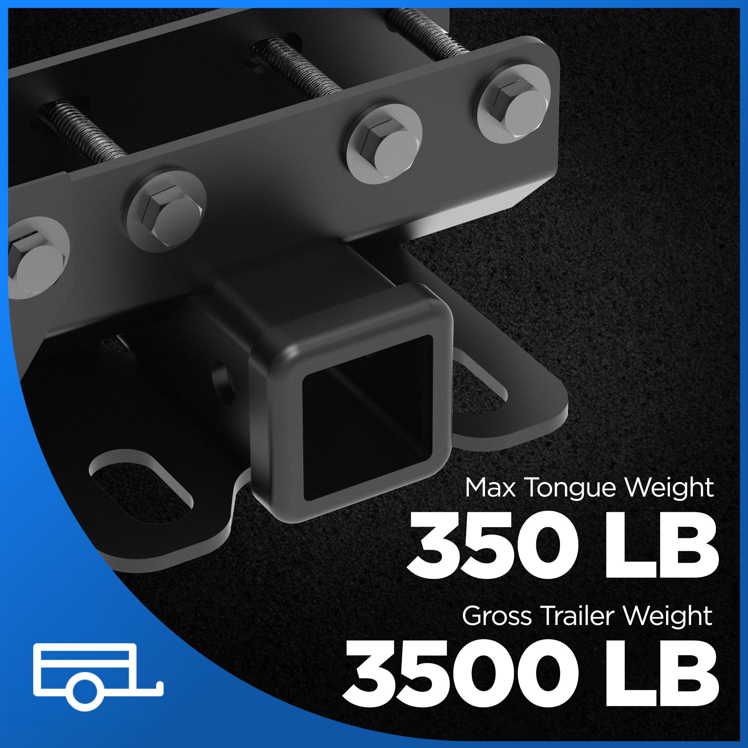 Tyger Auto Hitch & Cover Kit TG-HC2F333B Compatible with 2021-2026 Ford Bronco (2 Door & 4 Door) | Not for Bronco Sport | Factory Style 2 inch Rear Receiver Hitch Tow Towing Trailer Hitch
