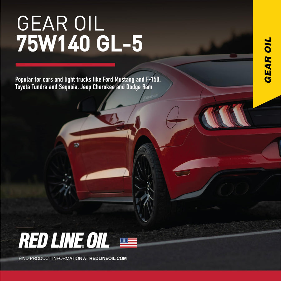 75W140 Red Line GL-5 Synthetic Gear Oil for Hypoid Limited Slip Differentials - 5 Gallon Pail
