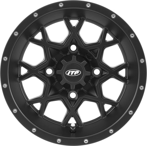 ITP Wheel Hurricane (Front/Rear / 16x7 4+3 4/156) (Matte Black) for 14-19 Polaris RANRZR1000XE