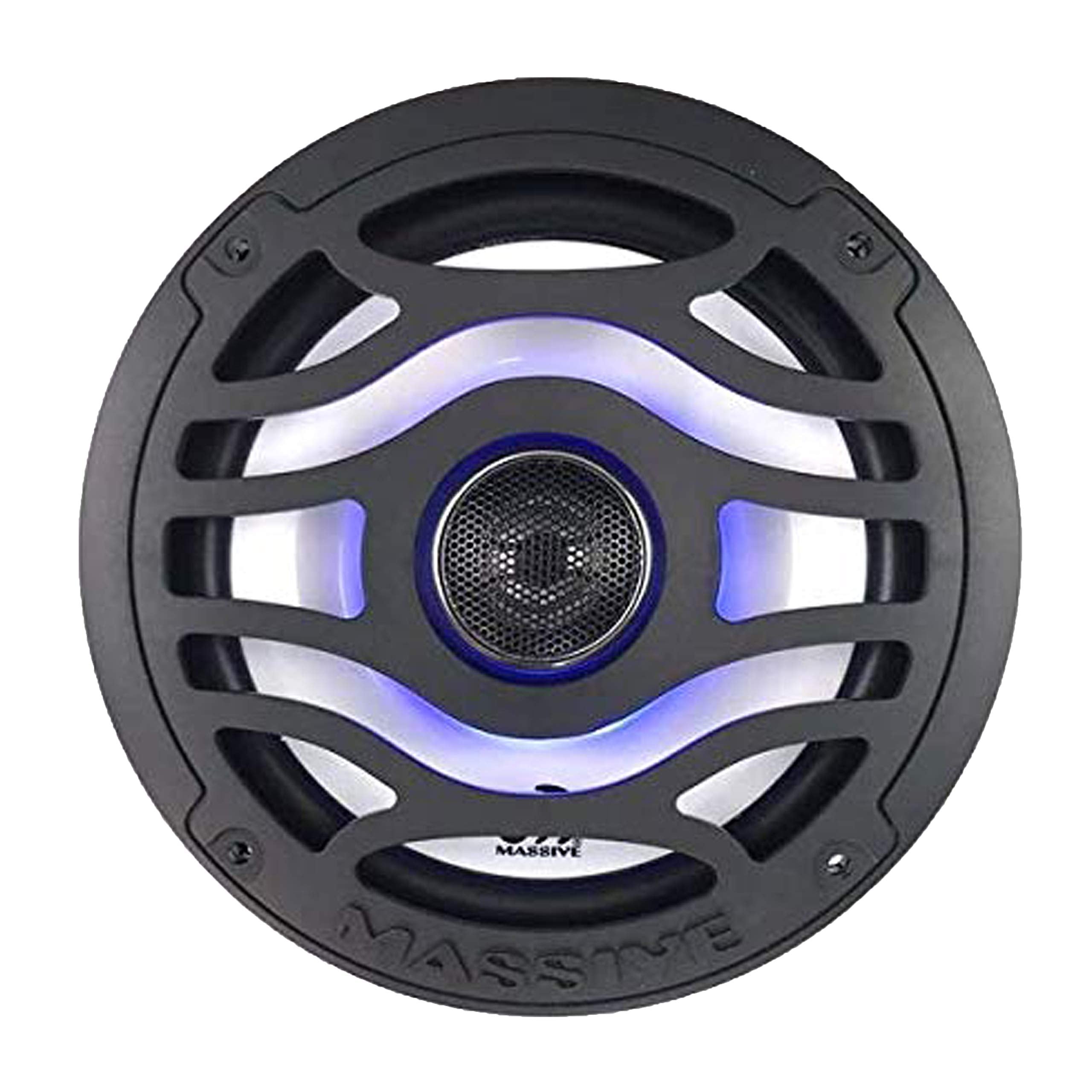 T65XE Massive Audio 6.5” Marine Coaxial LED Speakers | 80W RMS / 160W Max, IP65 Waterproof, UV Resistant, RGB LED Lighting, Premium Audio for Boats, UTVs & Outdoor Sound Systems