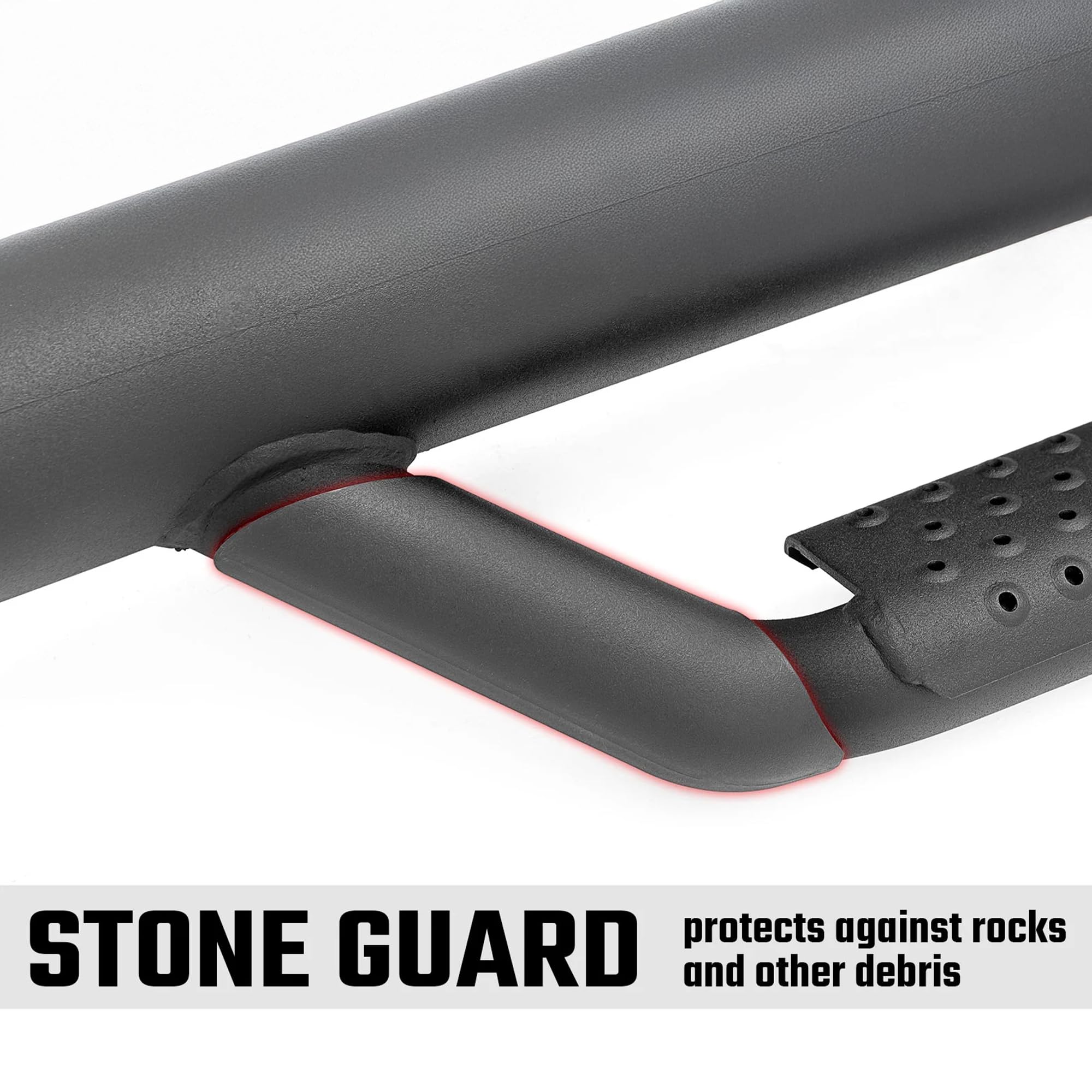 Rough Country Nerf Step Bars Non-Limited for Toyota 4Runner (2010-2024) - Rugged Full Length Nerf Bar with Side Steps, Bolt-On Install