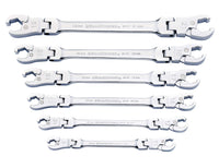 Ratcheting Flex Head GEARWRENCH Flare Nut Metric Wrench Set 6 Pc. - 89101D