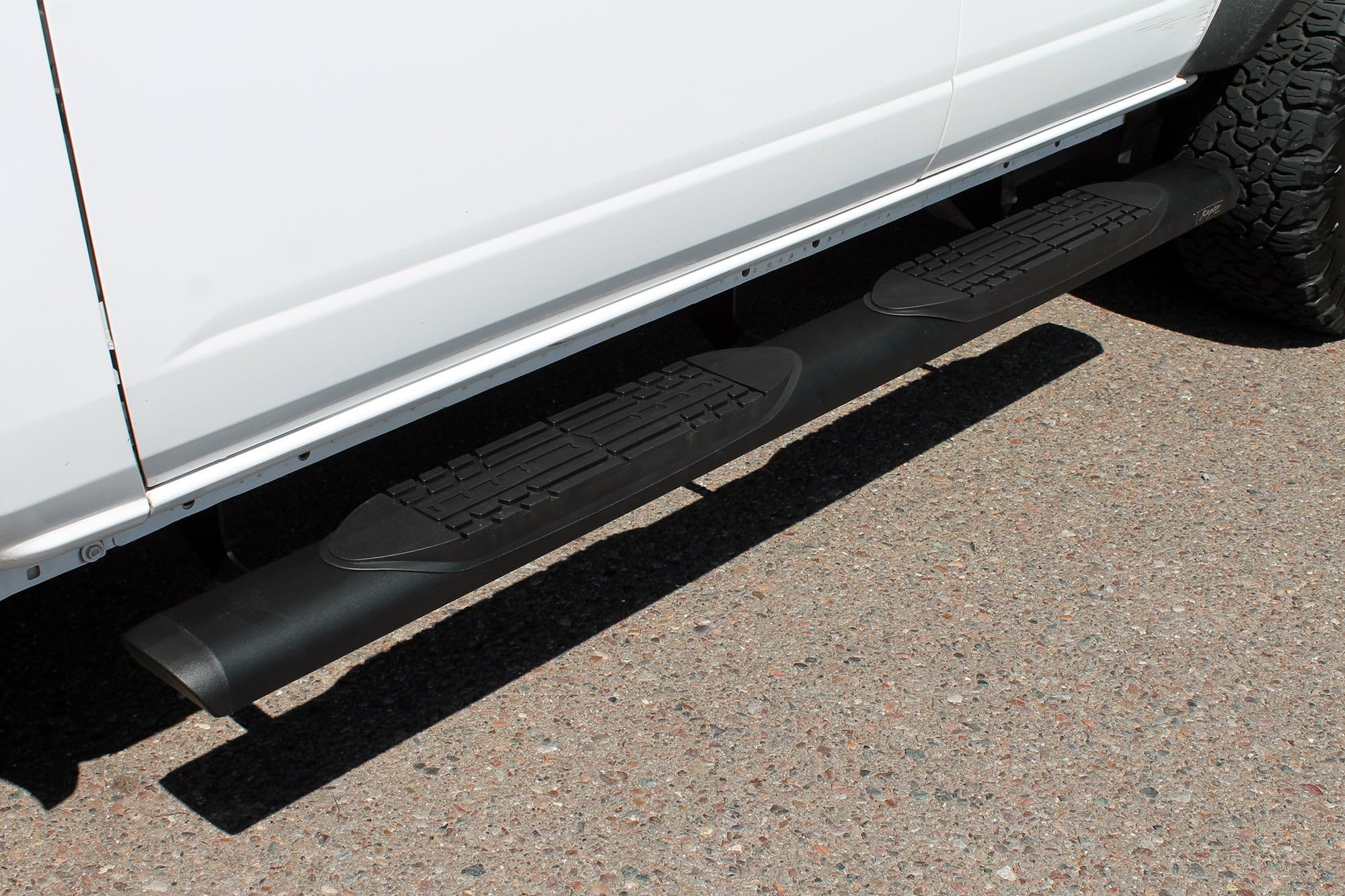 Running Boards Raptor Series Steps 5in Oval Style Black Aluminum Compatible with 21-26 Bronco 4-Door