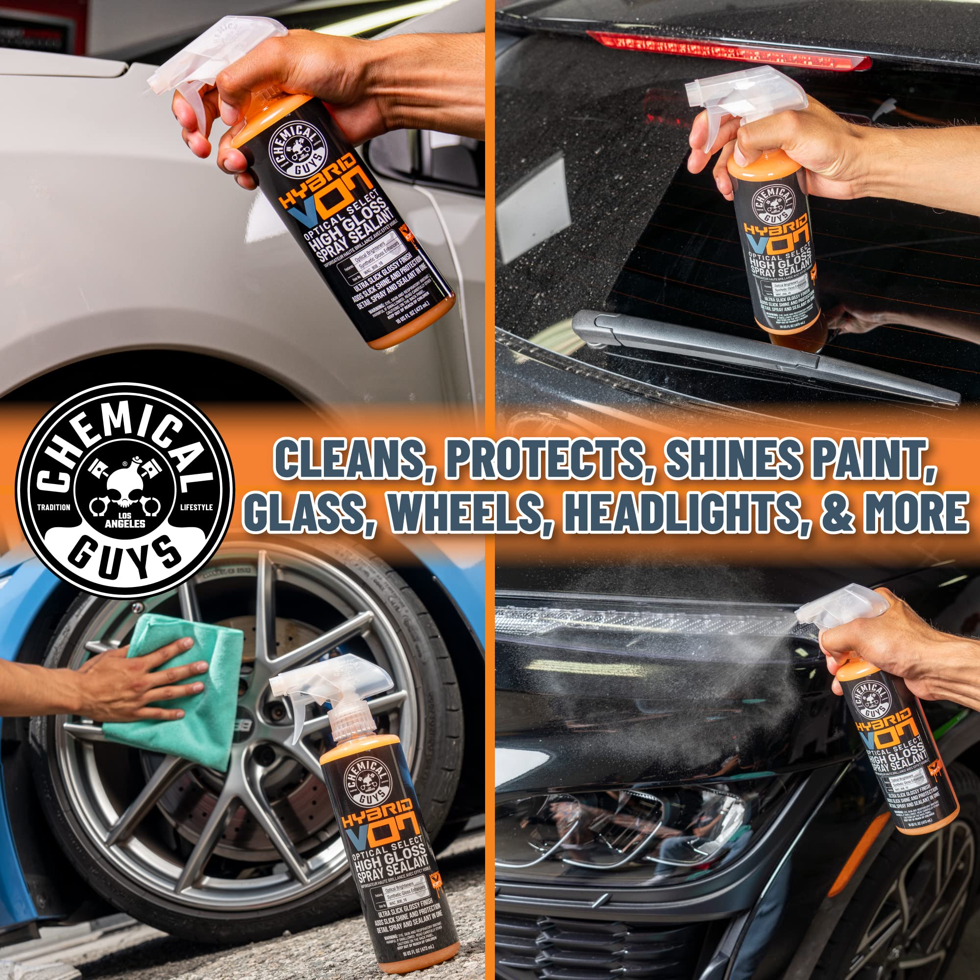Chemical Guys Hybrid V7 WAC_808 Optical Select High Gloss Spray Sealant & Quick Detailer (Safe for All Finishes Including Ceramic Coatings), 128 fl oz (1 Gallon), Orange Scent